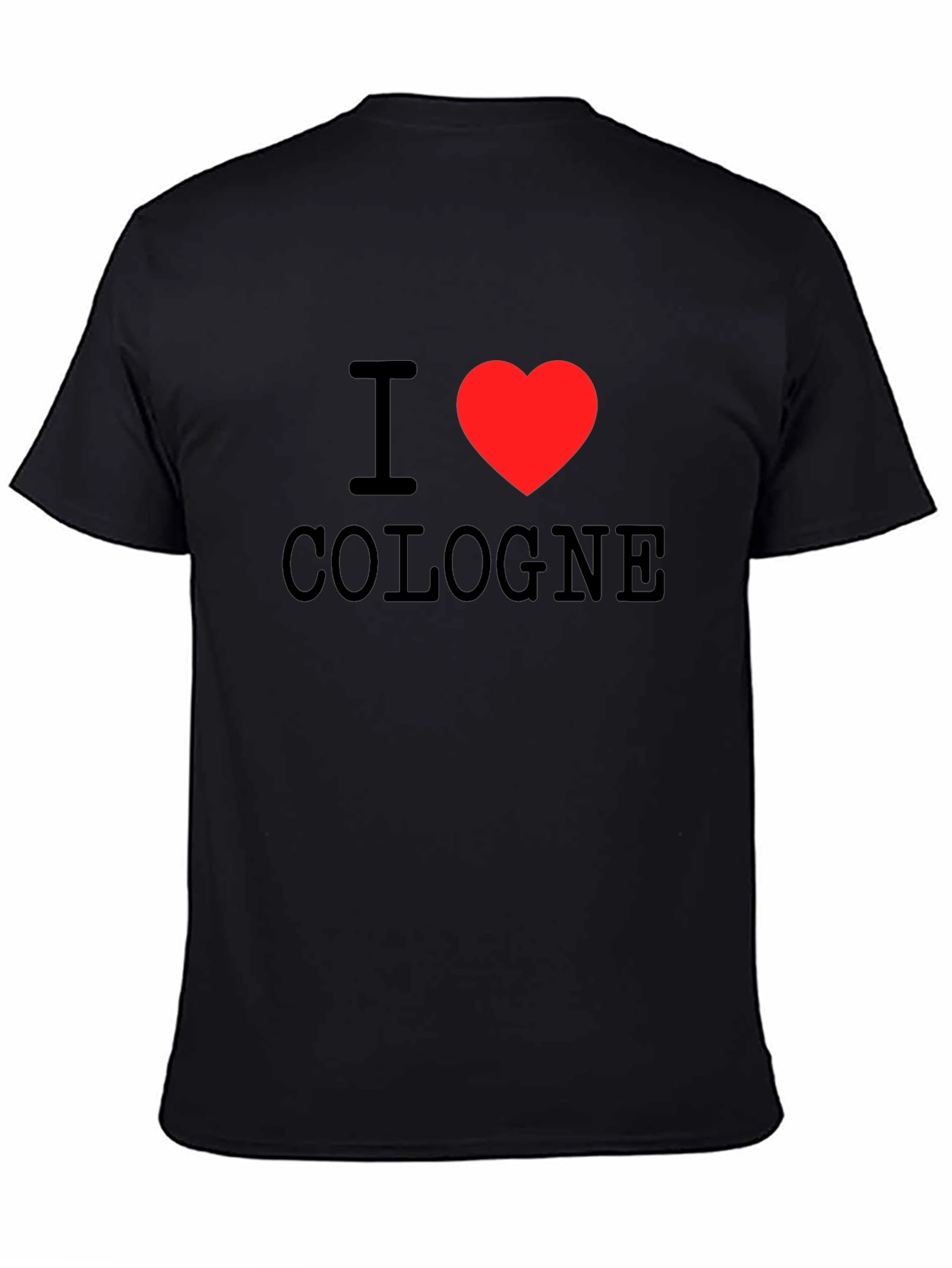 I Heart Cologne Graphic Tee - Black Cotton T-Shirt
