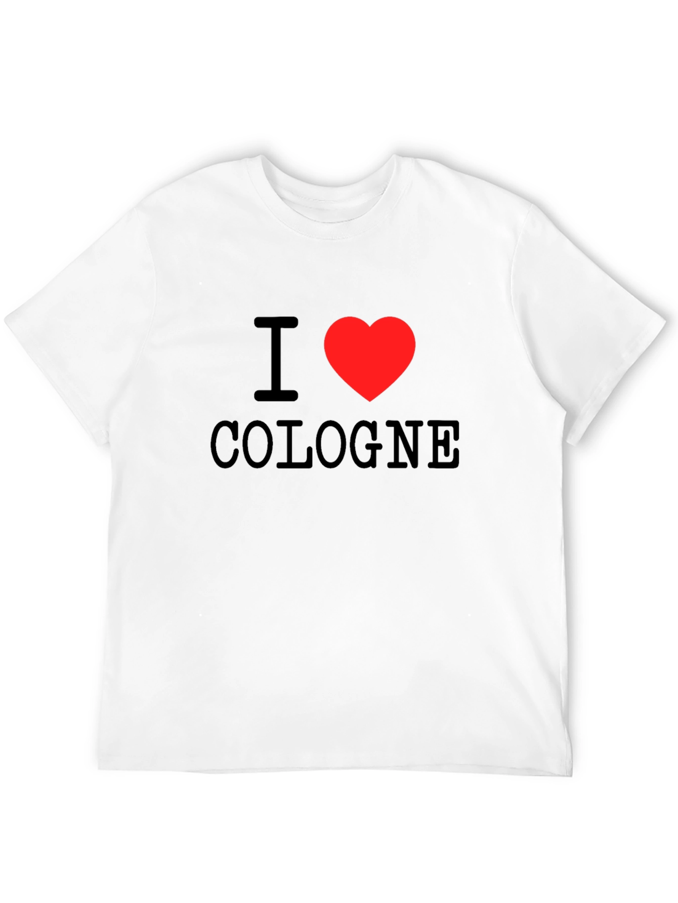 I Heart Cologne Graphic Tee - Black Cotton T-Shirt