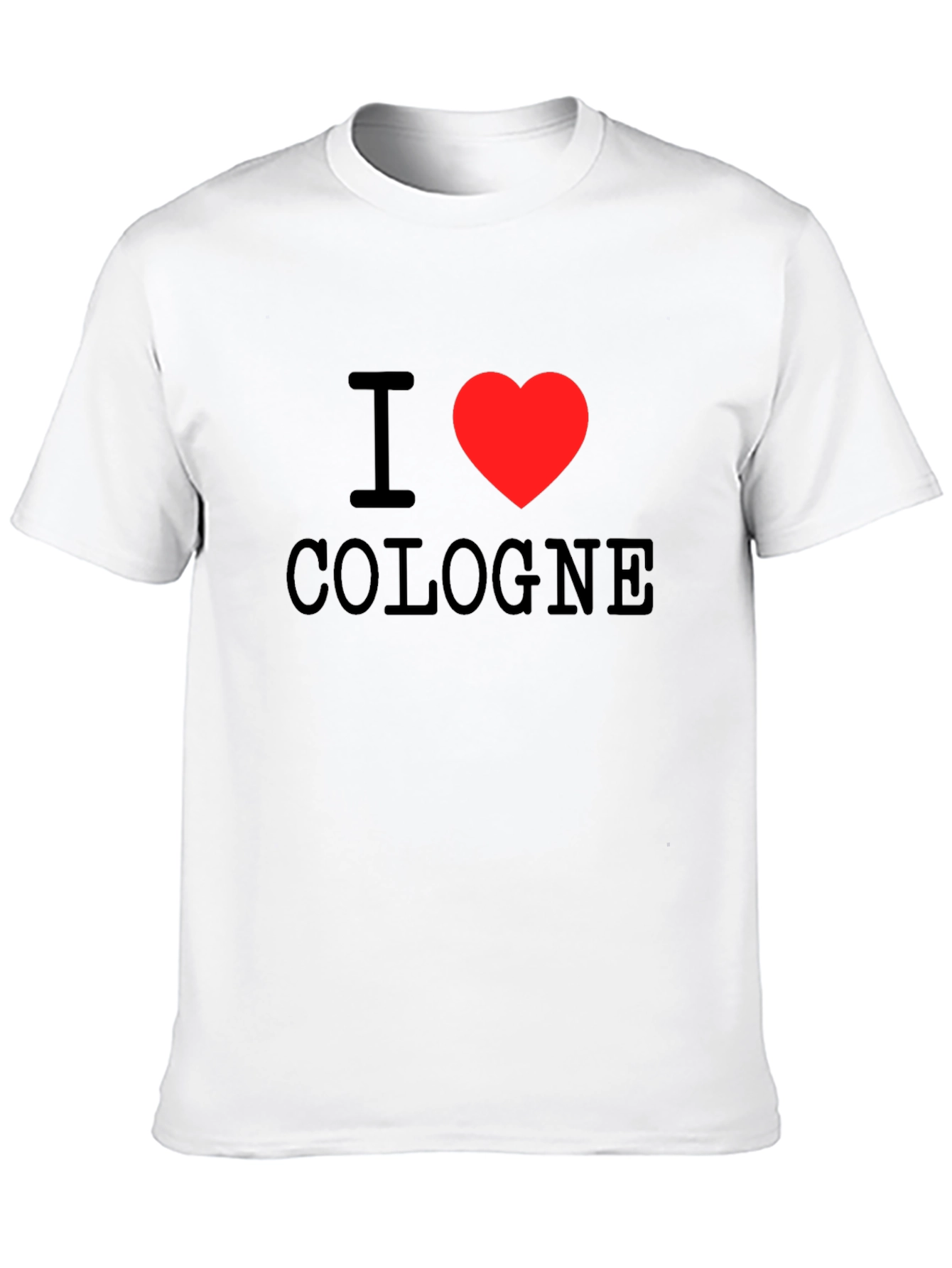 I Heart Cologne Graphic Tee - Black Cotton T-Shirt