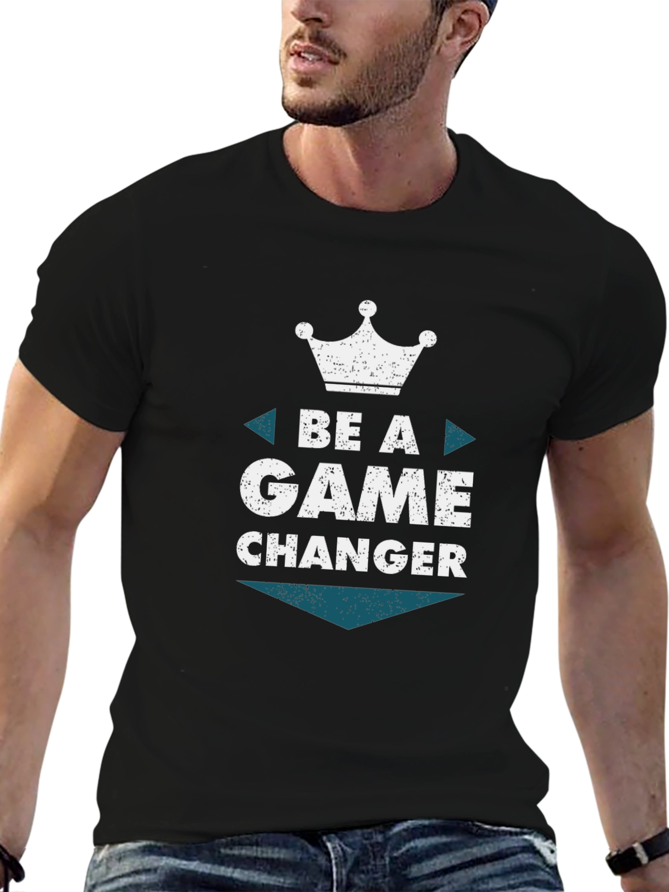 Be A Game Changer Black Graphic Tee