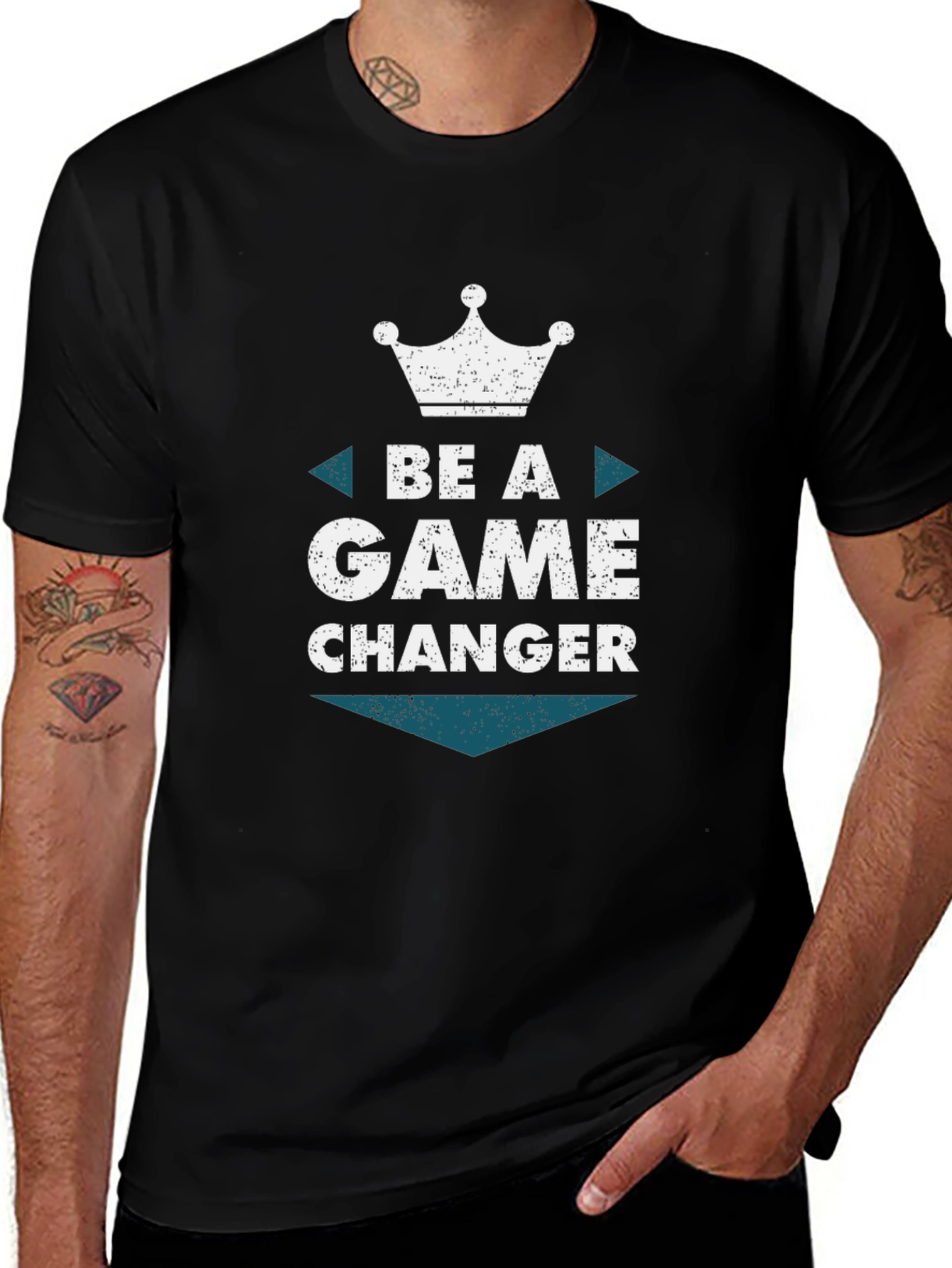 Be A Game Changer Black Graphic Tee