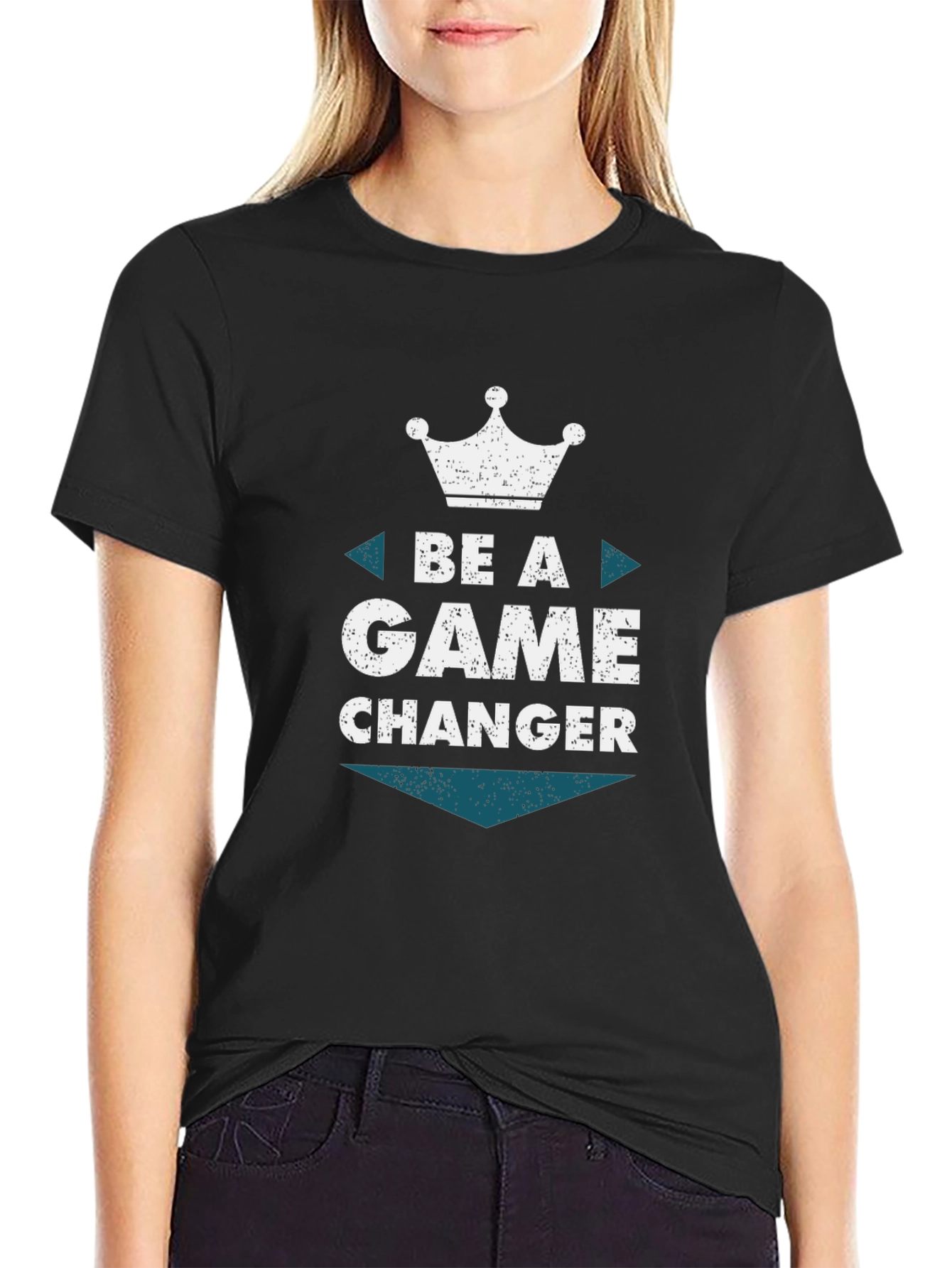 Be A Game Changer Black Graphic Tee