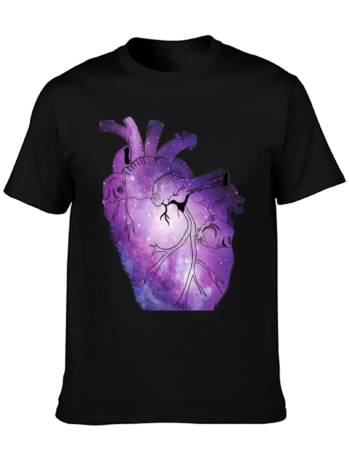 Galaxy Heart Graphic T-Shirt - Unique Space Design
