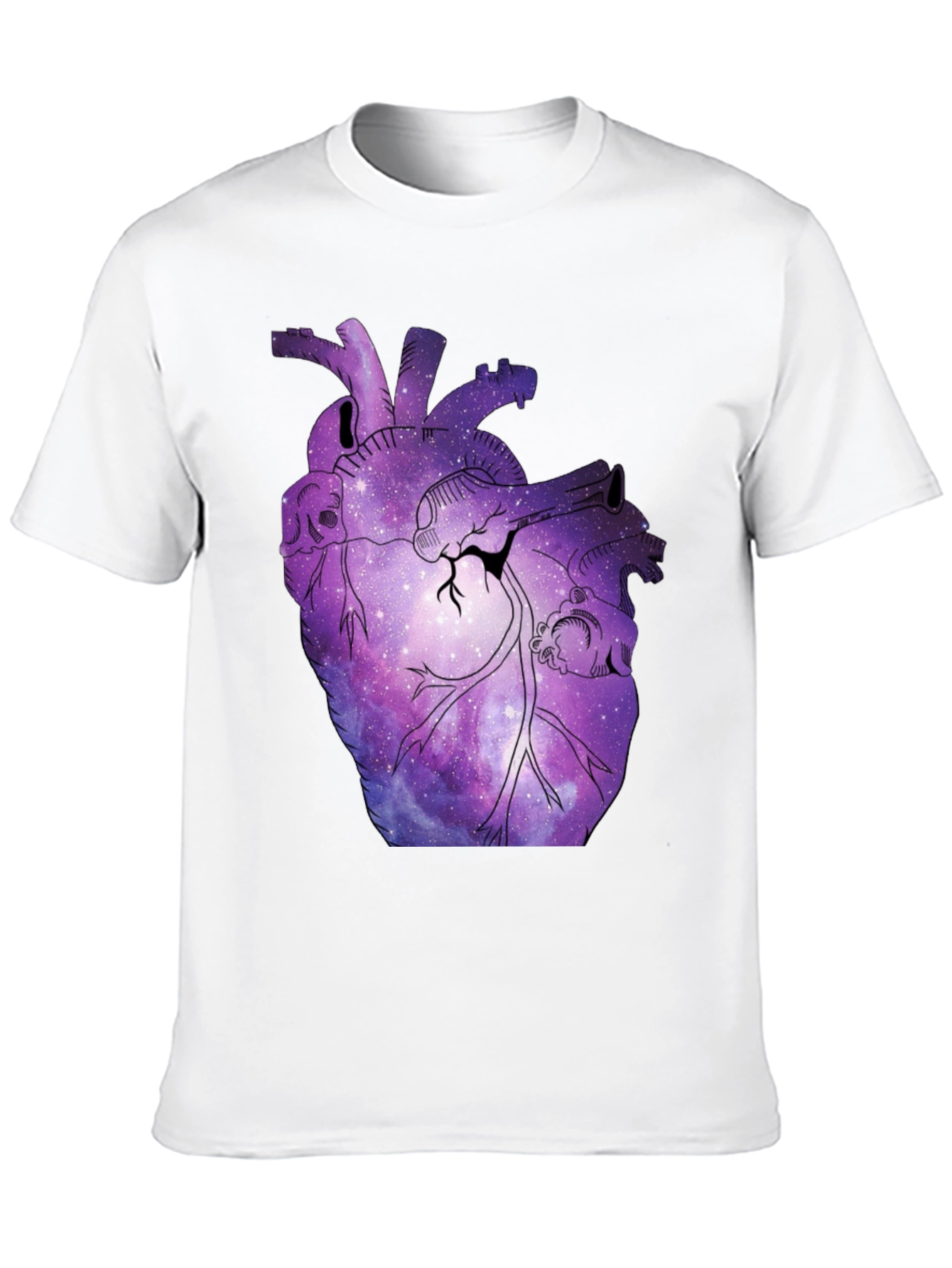 Galaxy Heart Graphic T-Shirt - Unique Space Design