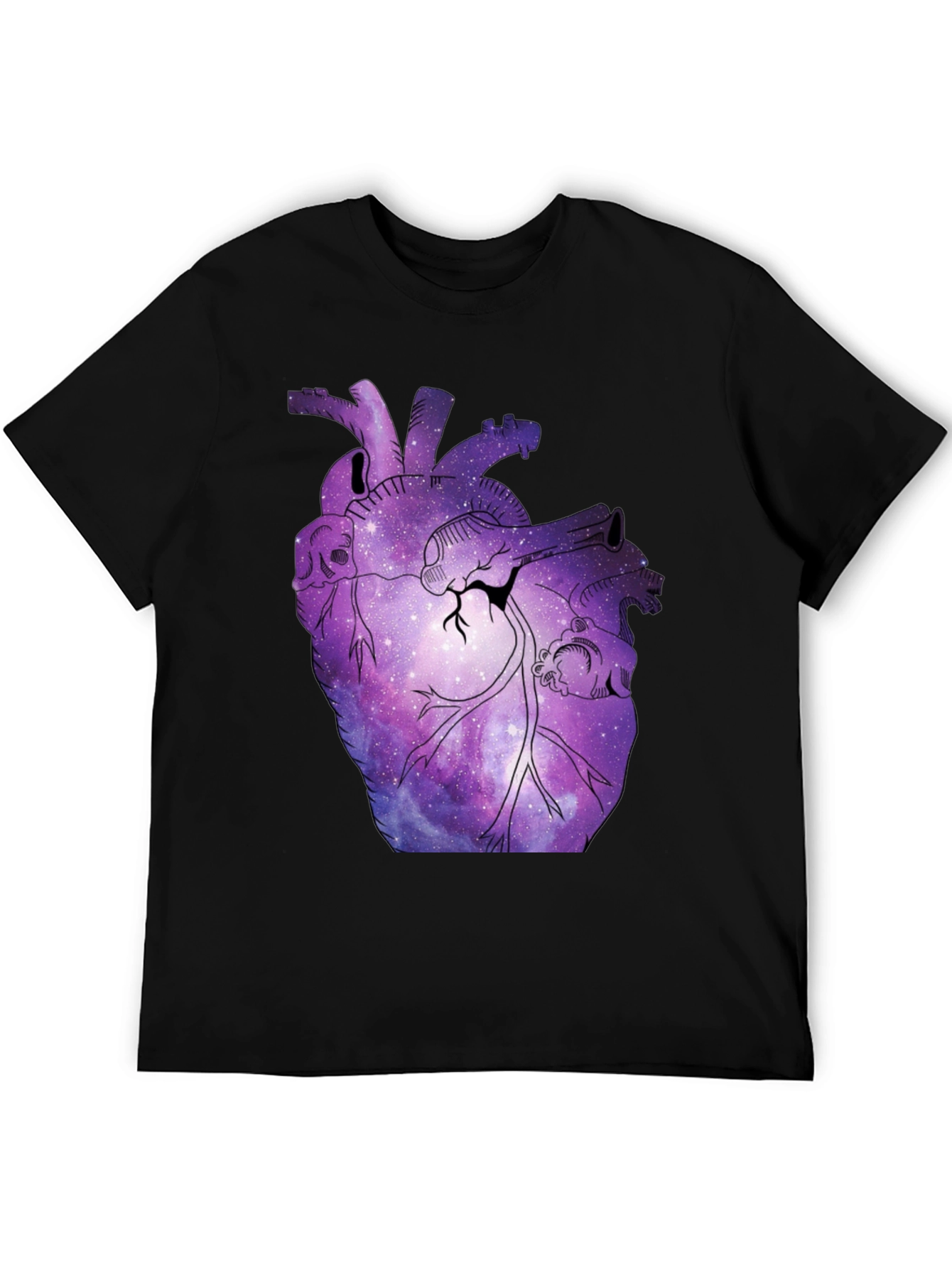 Galaxy Heart Graphic T-Shirt - Unique Space Design