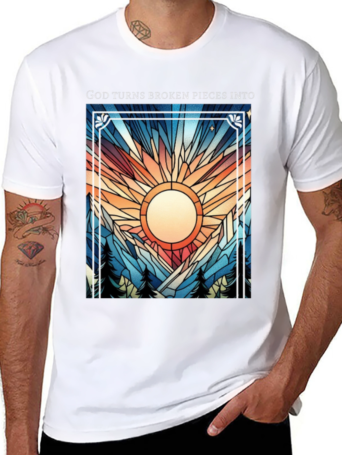 God Turns Broken Pieces Into T-Shirt