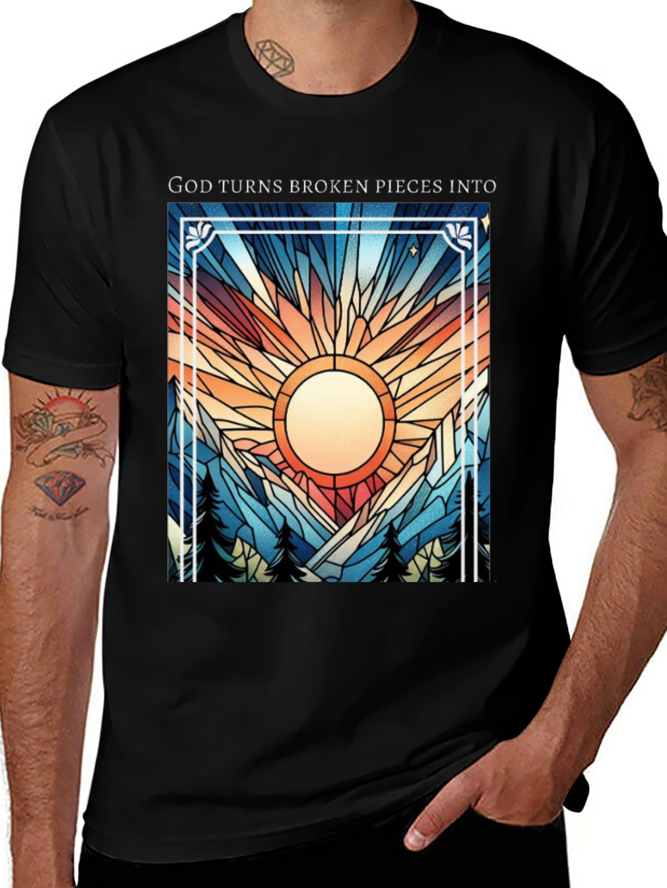 God Turns Broken Pieces Into T-Shirt