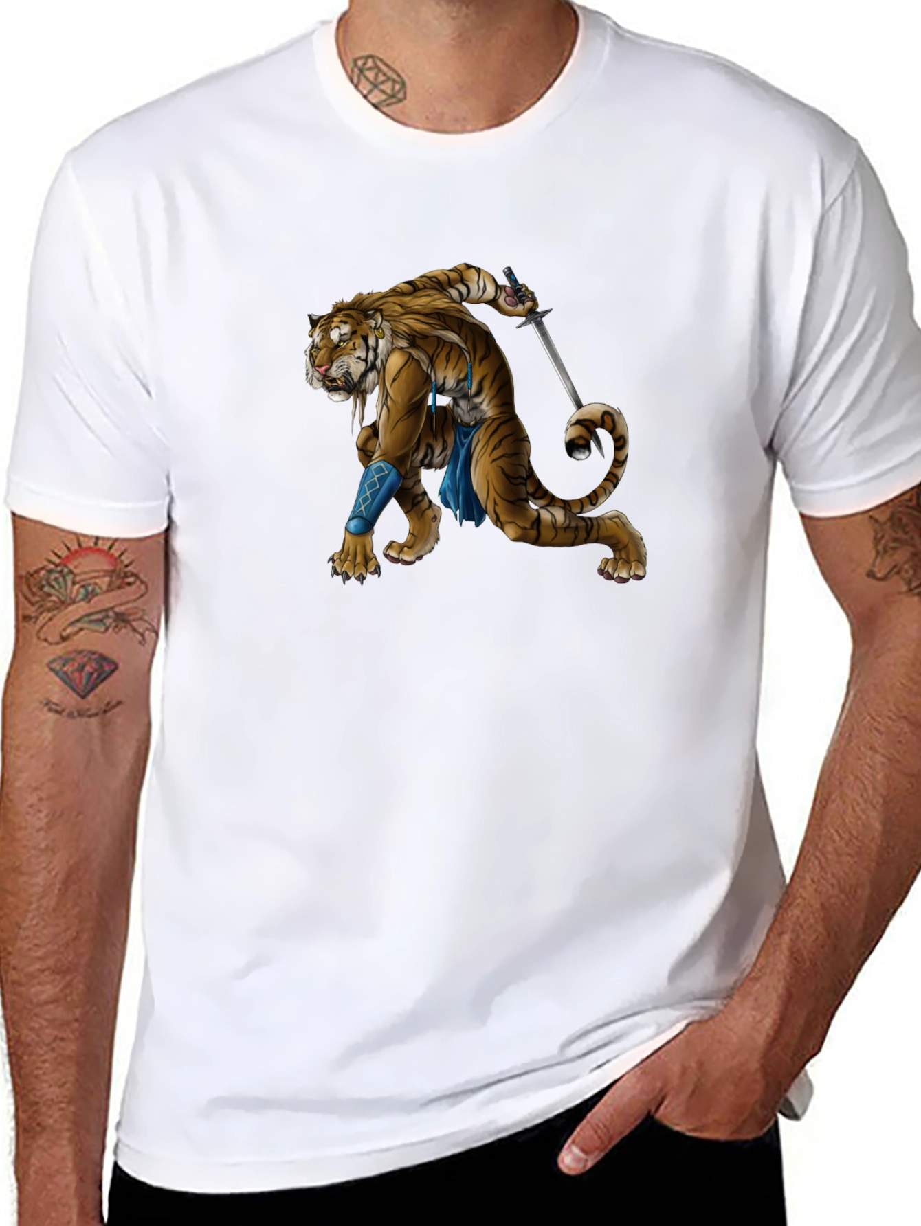 Warrior Tiger Graphic T-Shirt