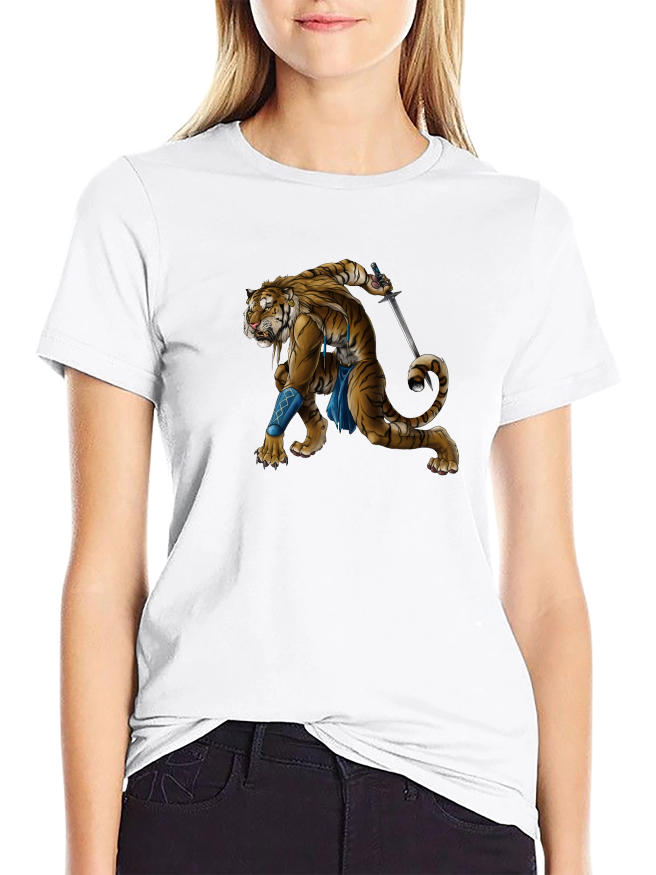 Warrior Tiger Graphic T-Shirt