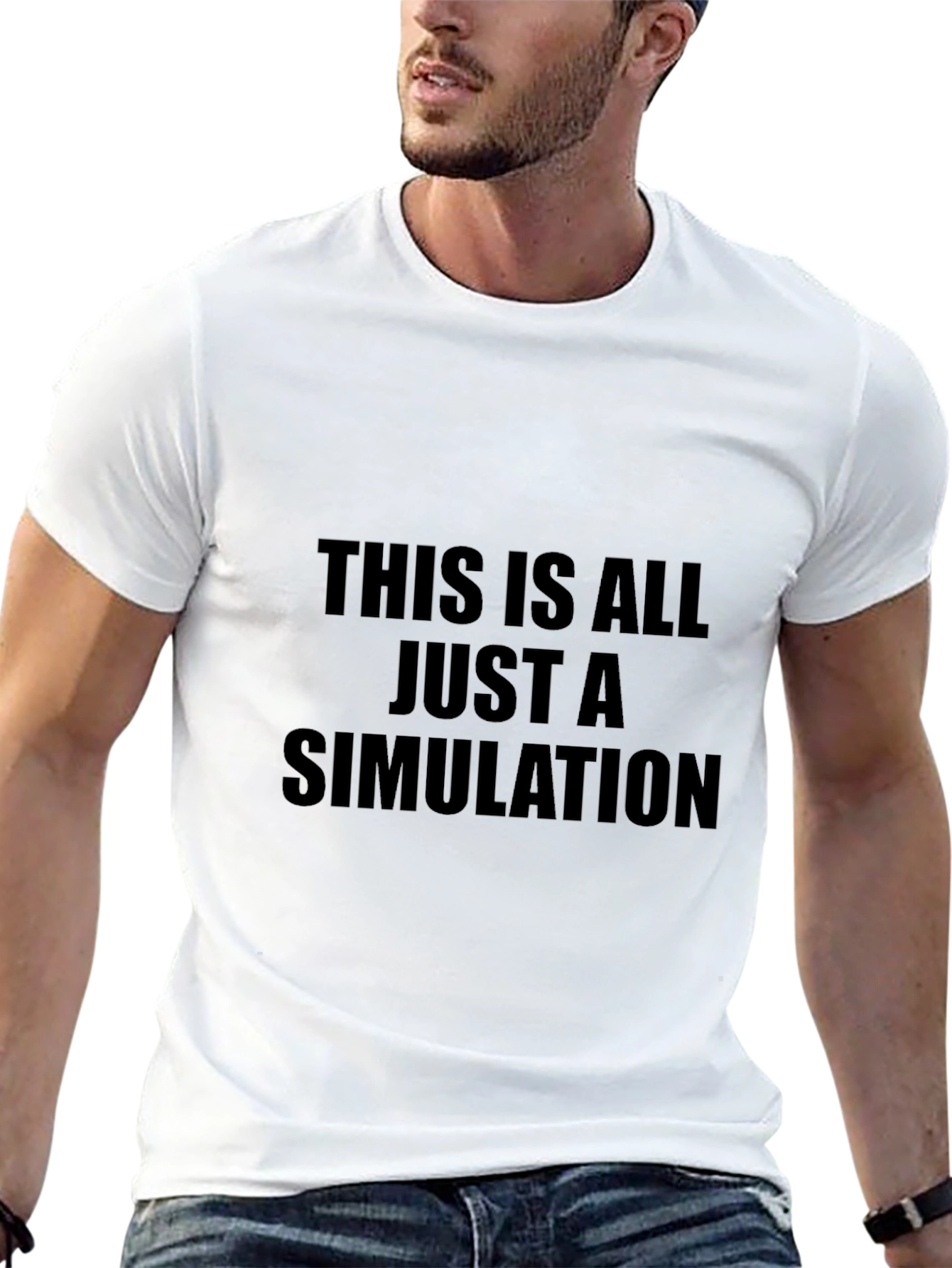 Simulation T-Shirt - Black Graphic Tee