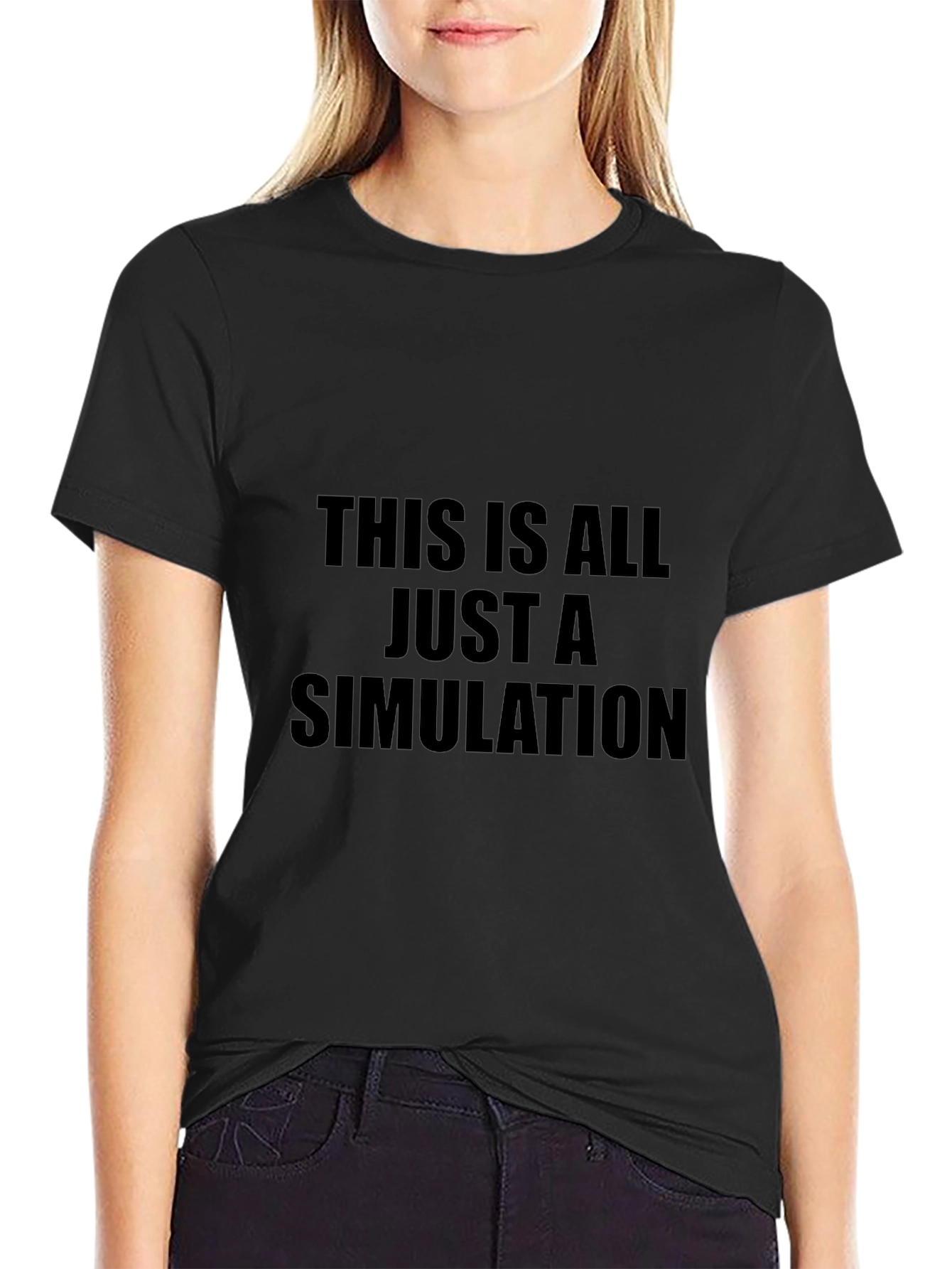Simulation T-Shirt - Black Graphic Tee