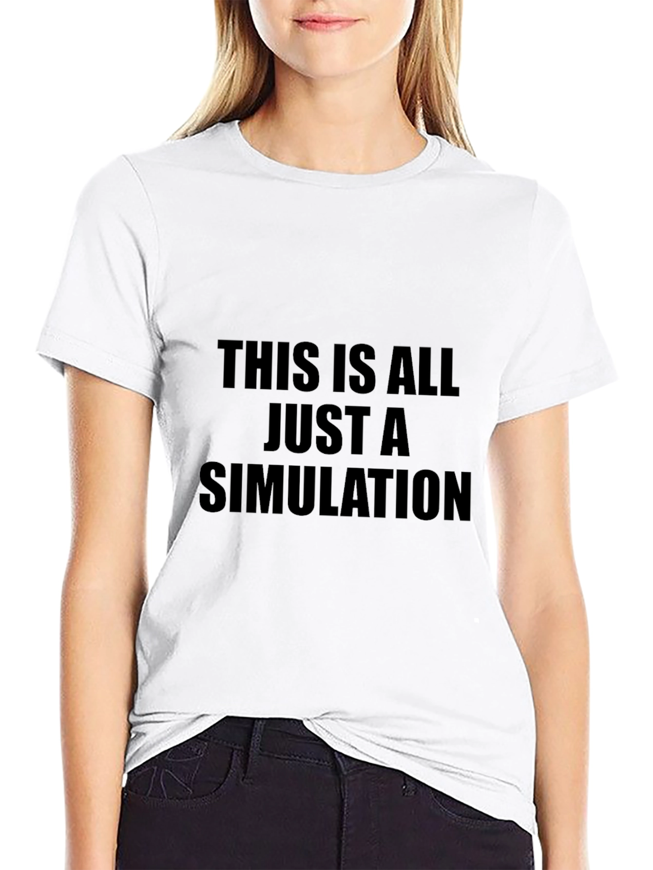 Simulation T-Shirt - Black Graphic Tee