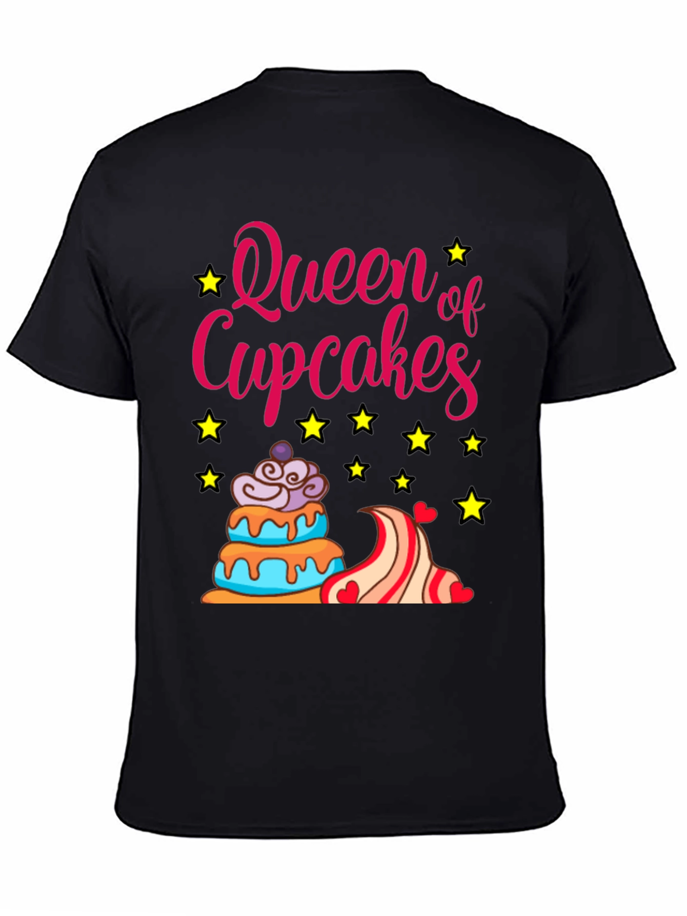 Queen of Cupcakes T-Shirt - Fun Graphic Tee