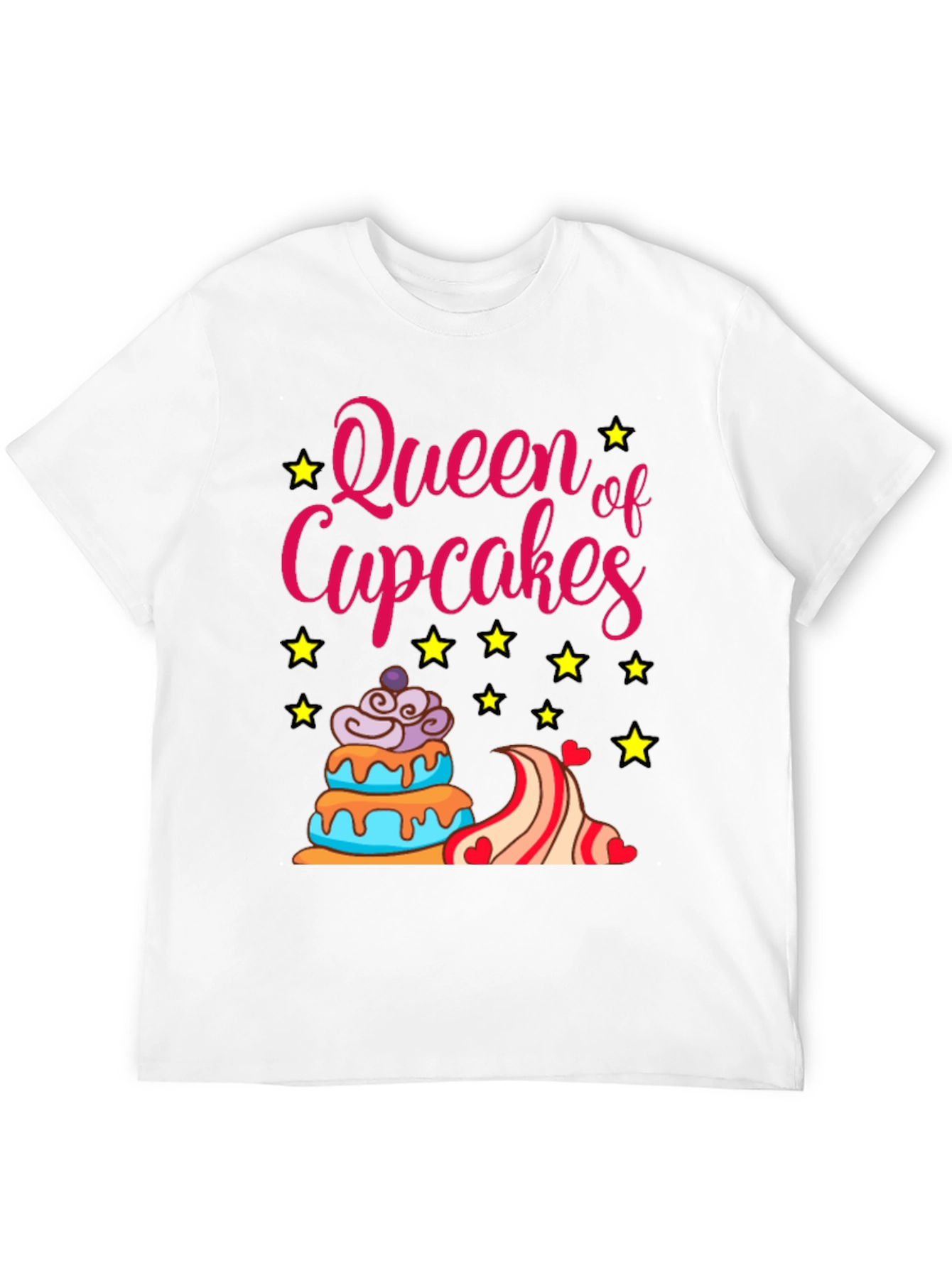 Queen of Cupcakes T-Shirt - Fun Graphic Tee