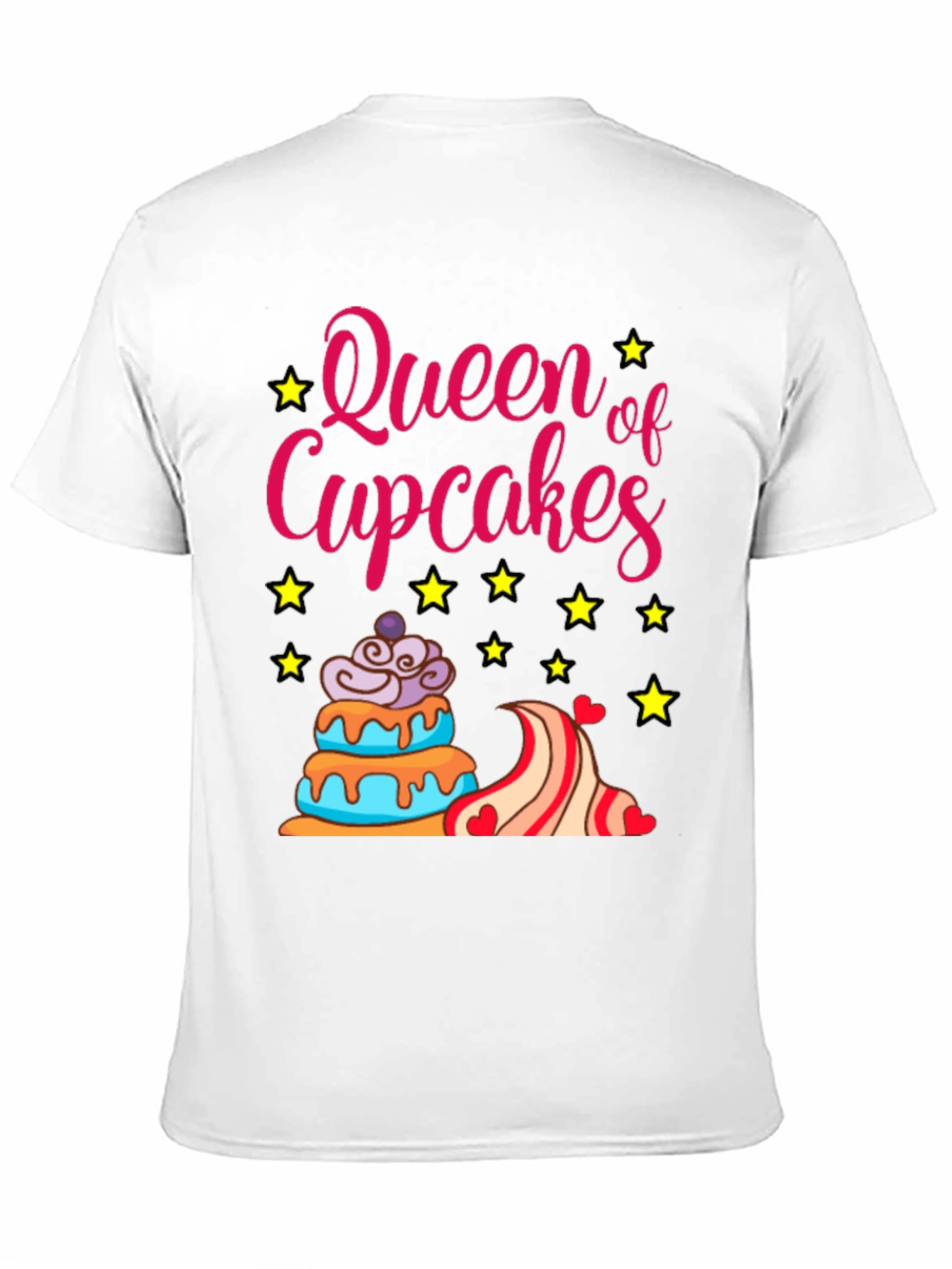 Queen of Cupcakes T-Shirt - Fun Graphic Tee