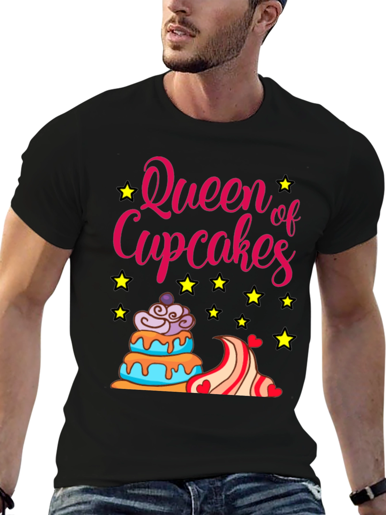 Queen of Cupcakes T-Shirt - Fun Graphic Tee