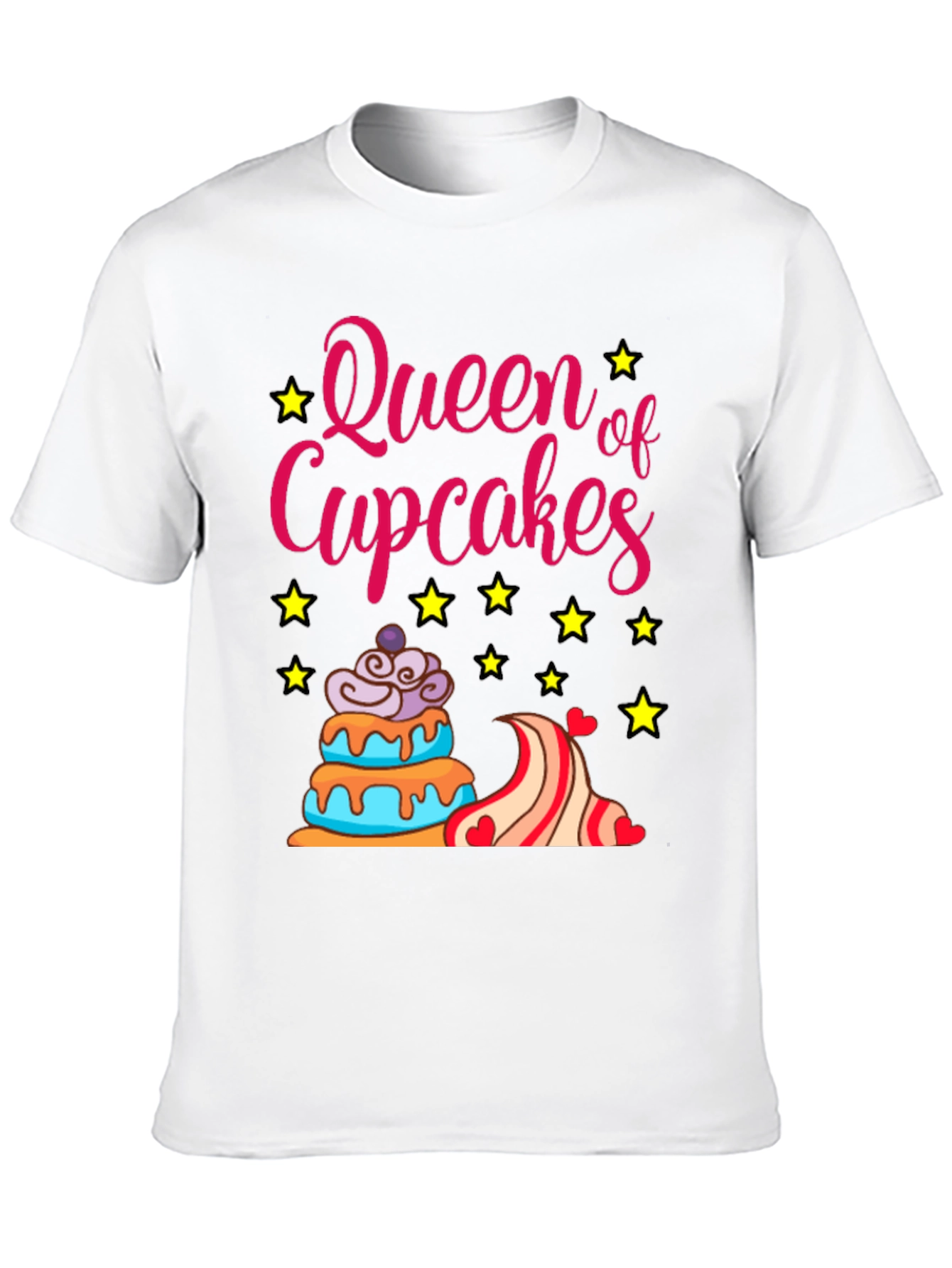 Queen of Cupcakes T-Shirt - Fun Graphic Tee