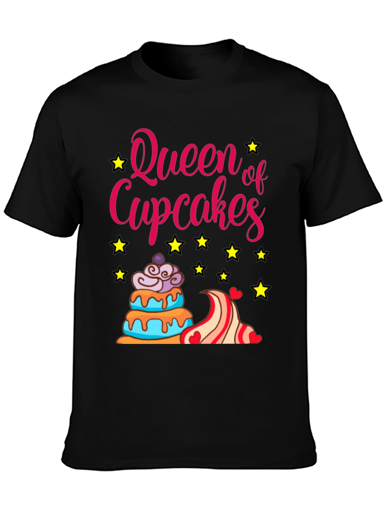 Queen of Cupcakes T-Shirt - Fun Graphic Tee