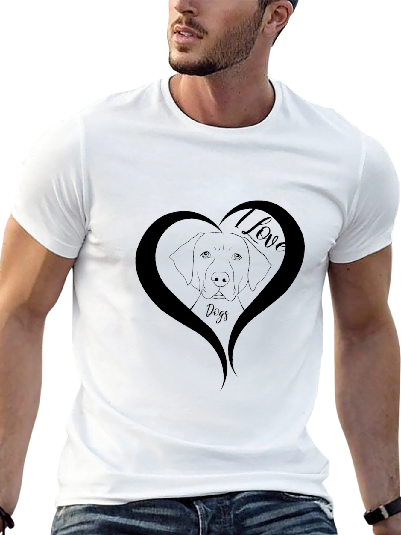 I Love Dogs T-Shirt - Heart Graphic Tee