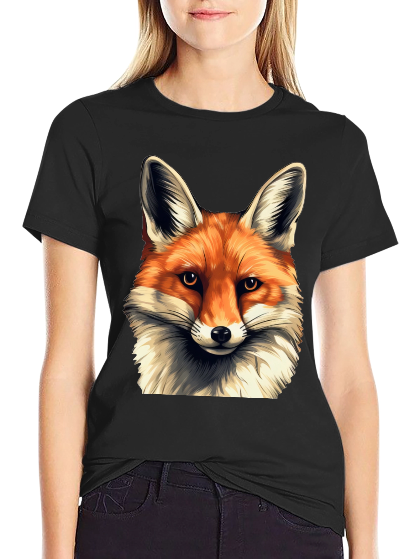Fox Head Graphic T-Shirt - Soft Cotton Blend Tee