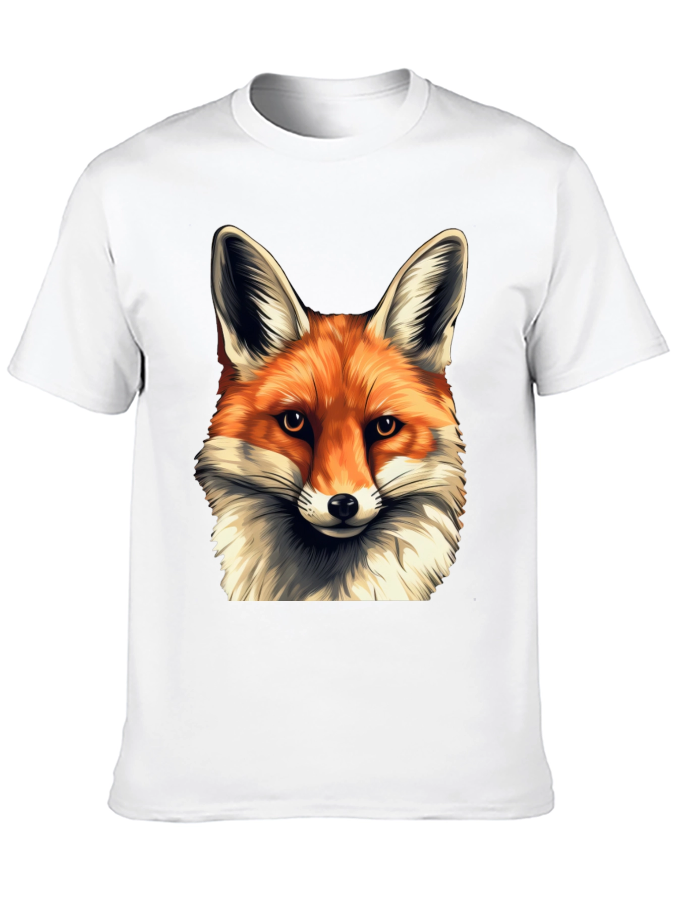 Fox Head Graphic T-Shirt - Soft Cotton Blend Tee