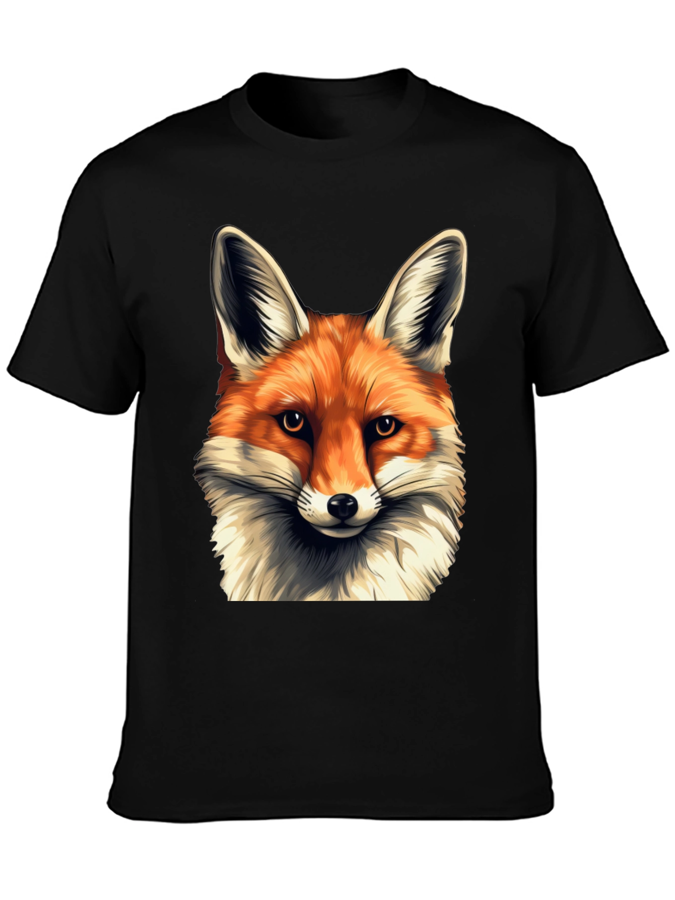 Fox Head Graphic T-Shirt - Soft Cotton Blend Tee