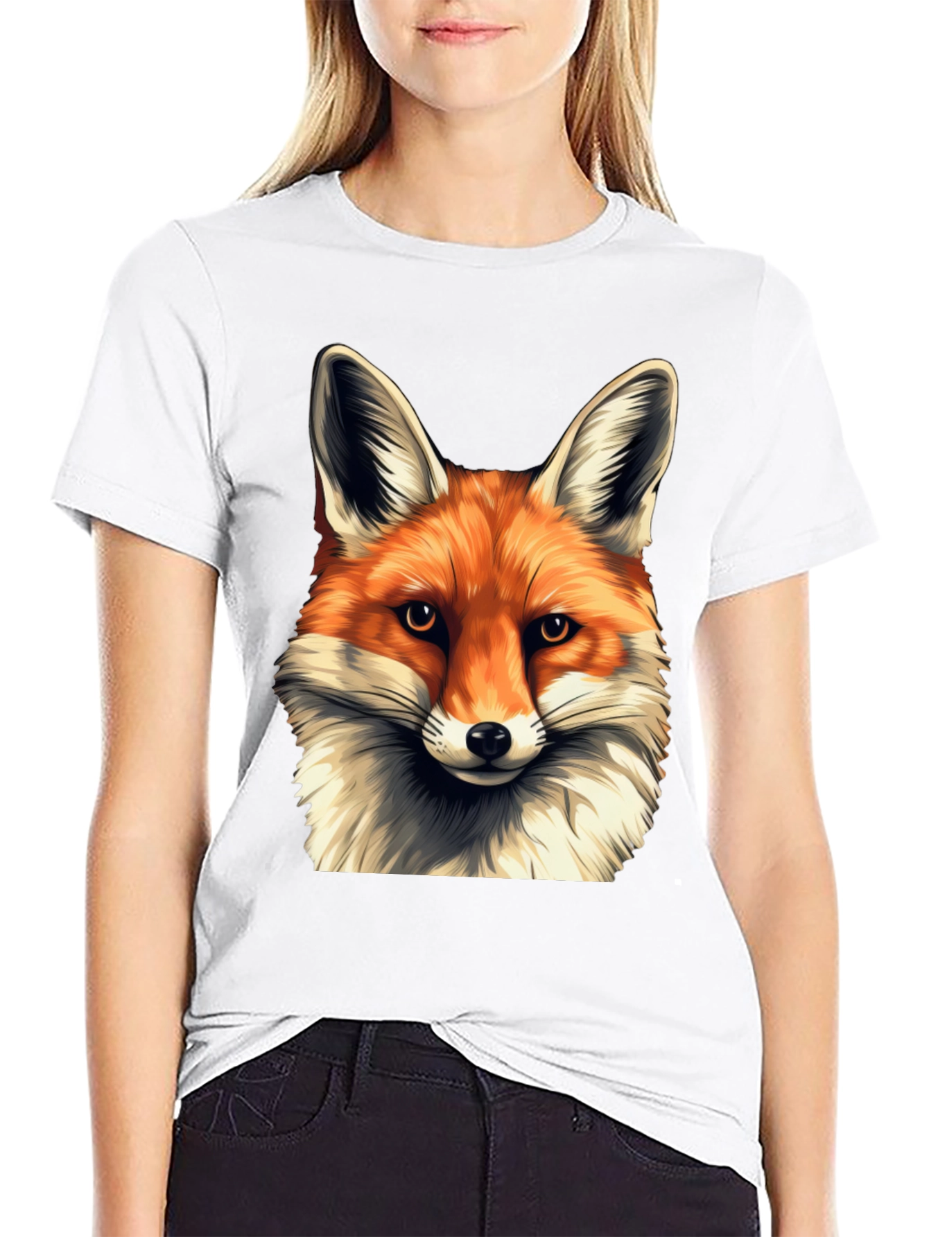 Fox Head Graphic T-Shirt - Soft Cotton Blend Tee