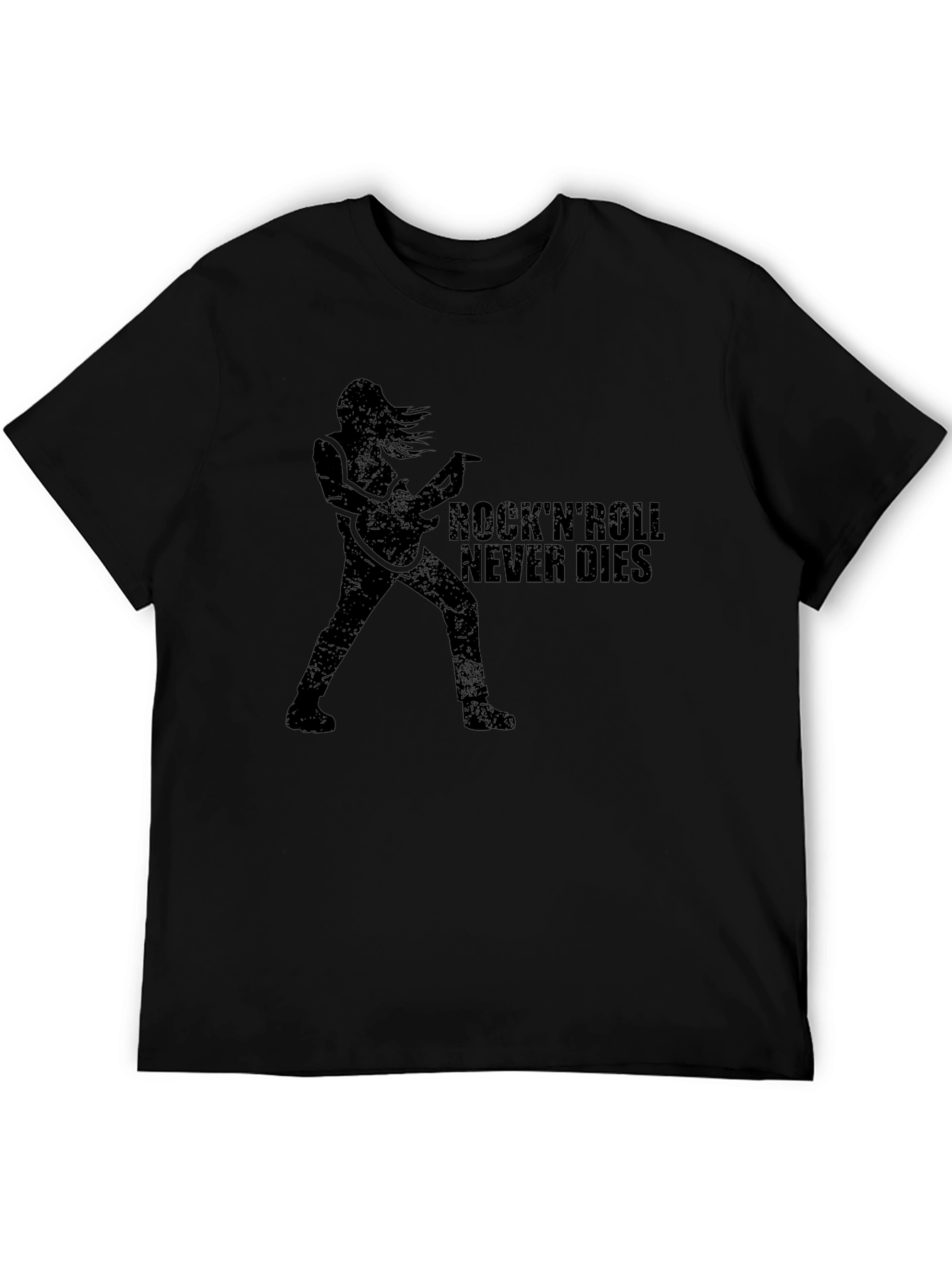 RocknRoll Never Dies T-Shirt - Black Graphic Tee