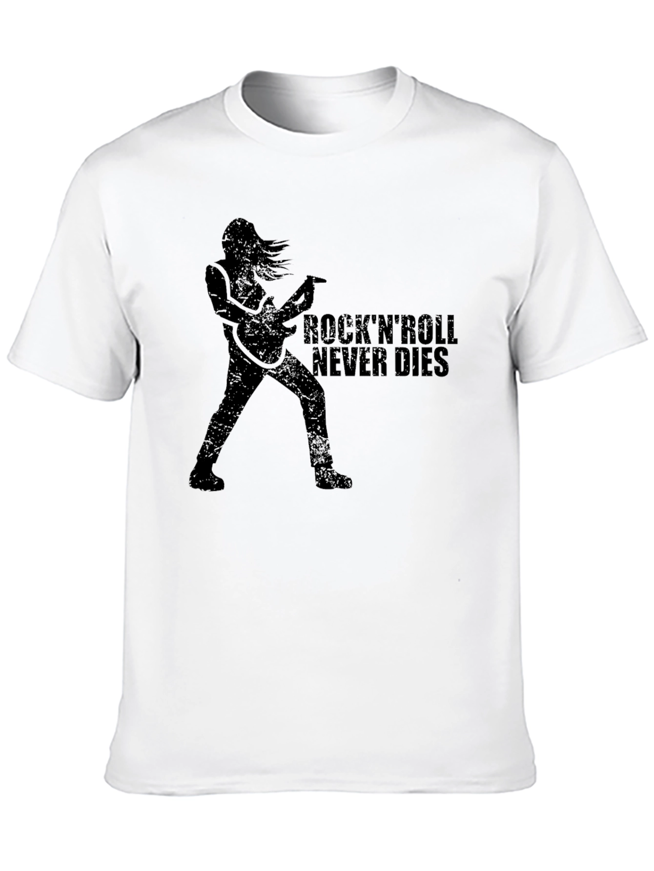 RocknRoll Never Dies T-Shirt - Black Graphic Tee