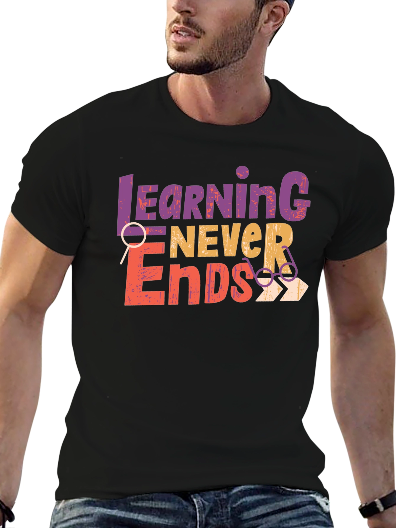 Learning Never Ends Graphic Tee