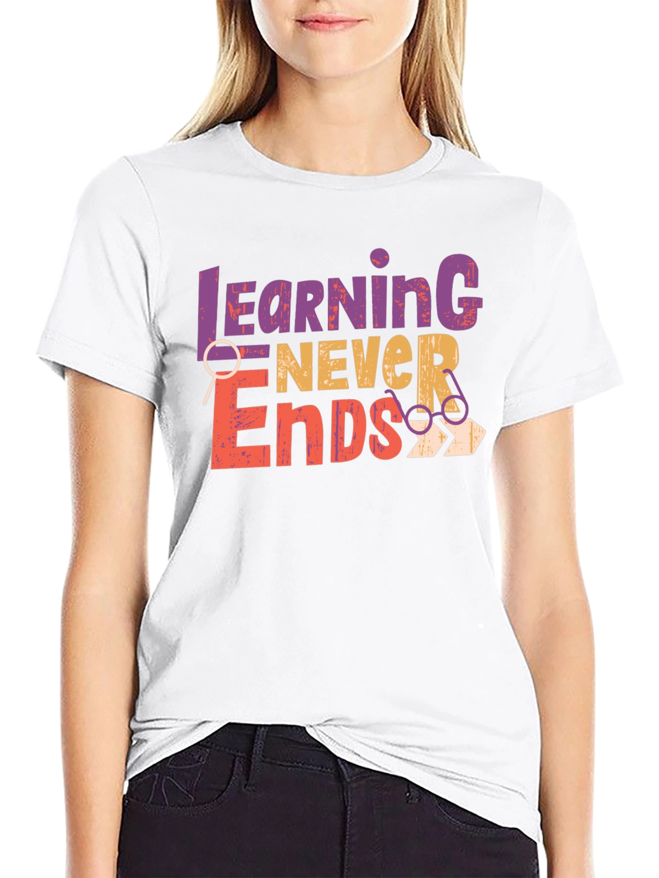 Learning Never Ends Graphic Tee
