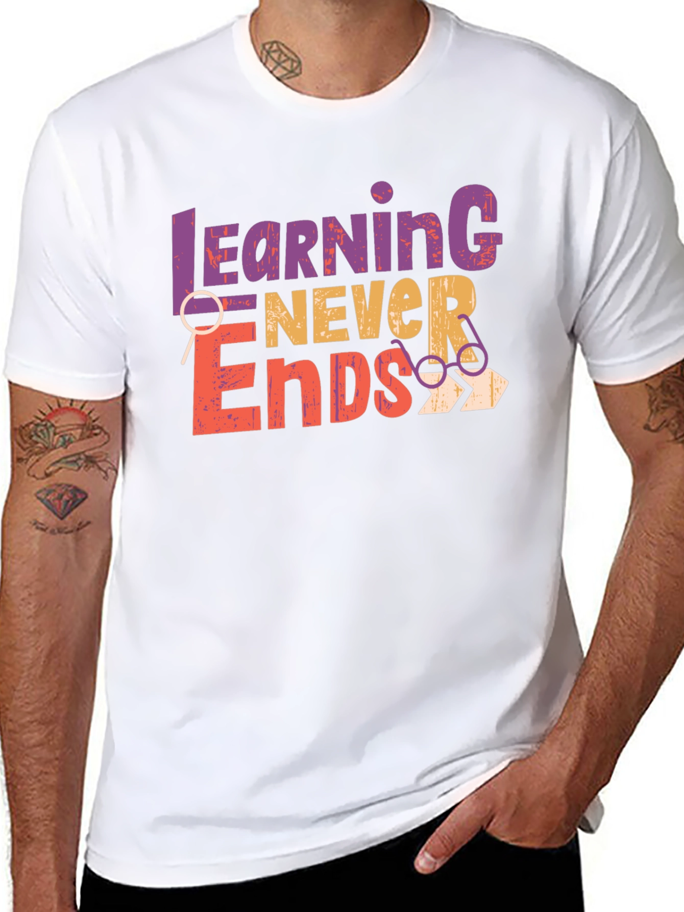 Learning Never Ends Graphic Tee