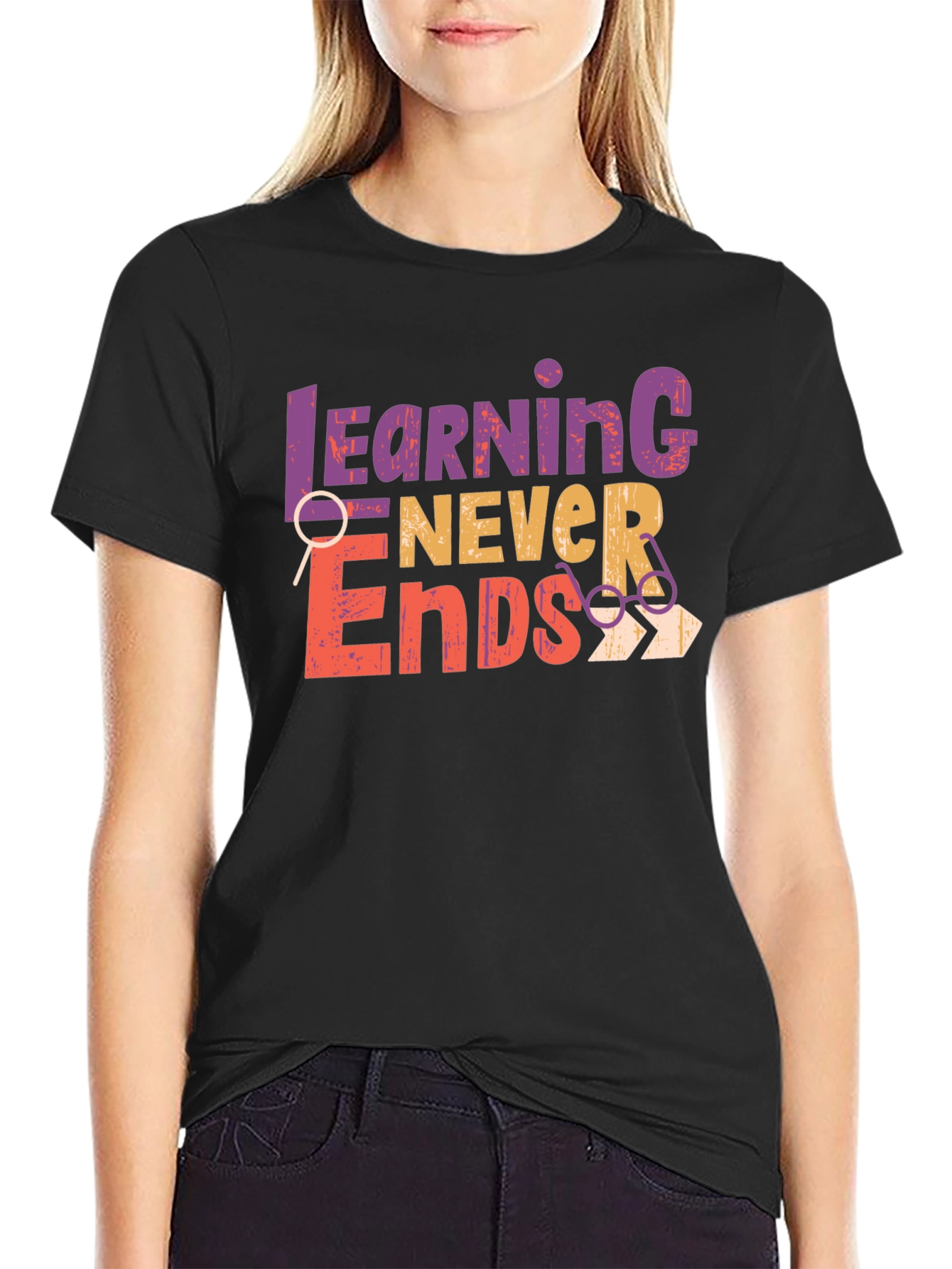 Learning Never Ends Graphic Tee