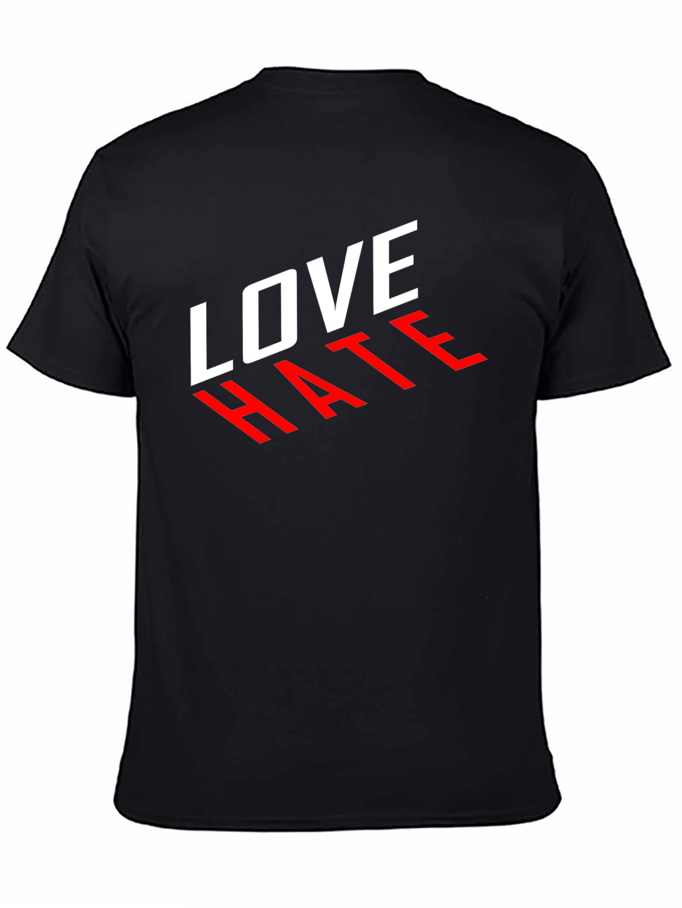 Love Hate Graphic Tee - Stylish Contrast Design