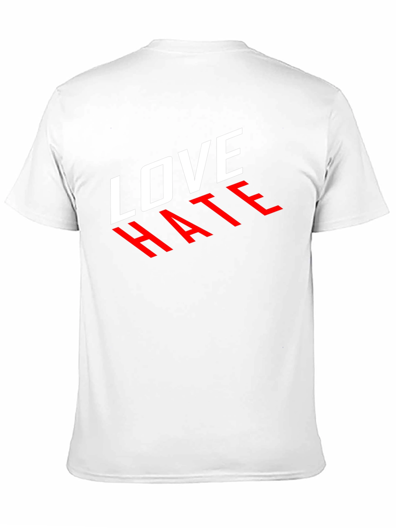 Love Hate Graphic Tee - Stylish Contrast Design