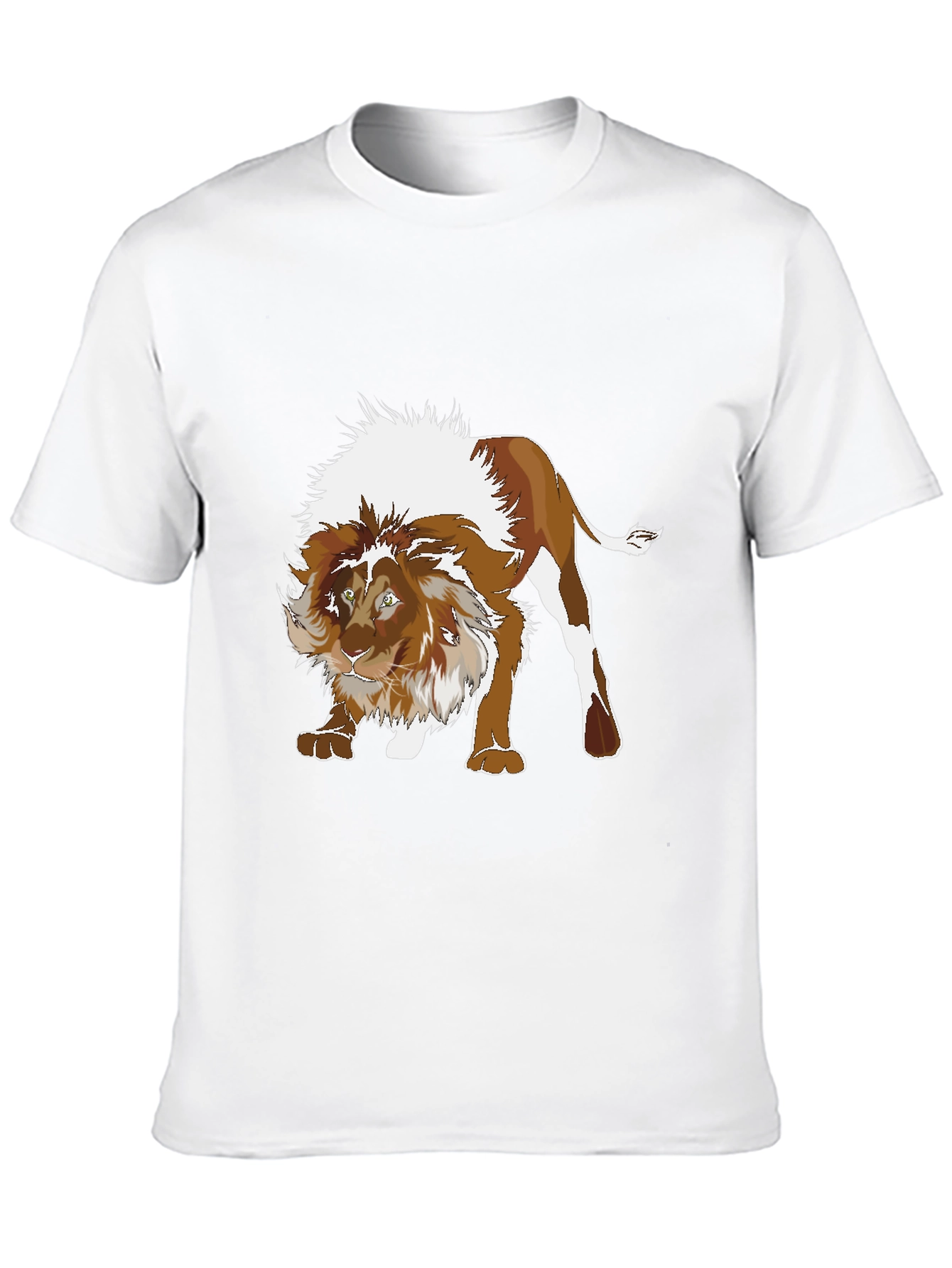 Lion Graphic Tee - Fierce Animal Print T-Shirt