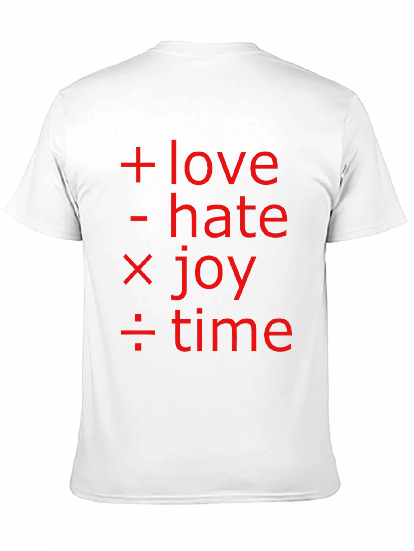 Math of Life Tee: Love Hate Joy & Time!