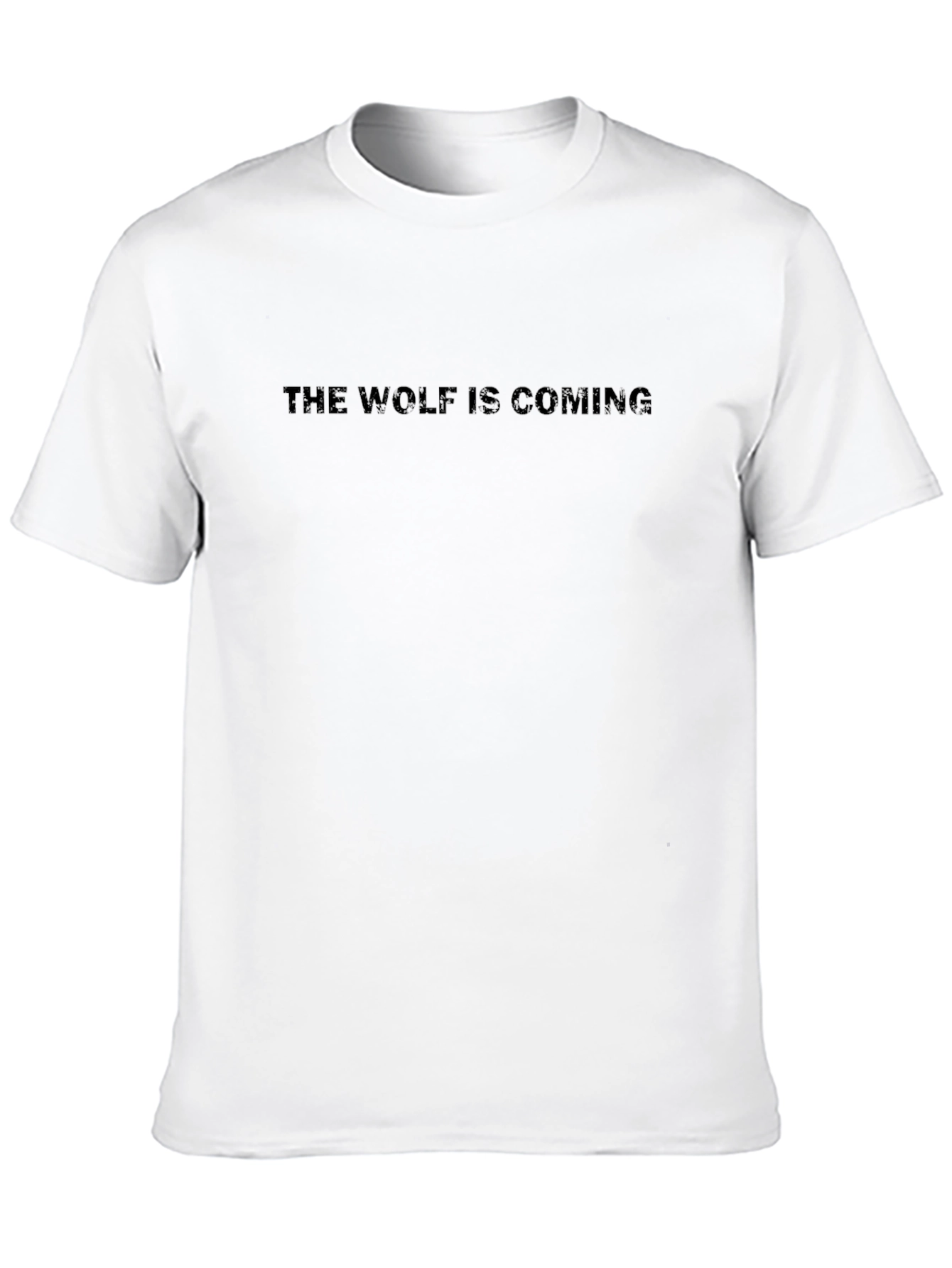 Mens Black The Wolf Is Coming T-Shirt