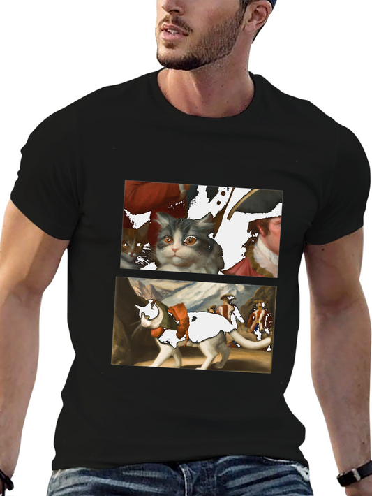 Artsy Cat T-Shirt - Unique Graphic Tee