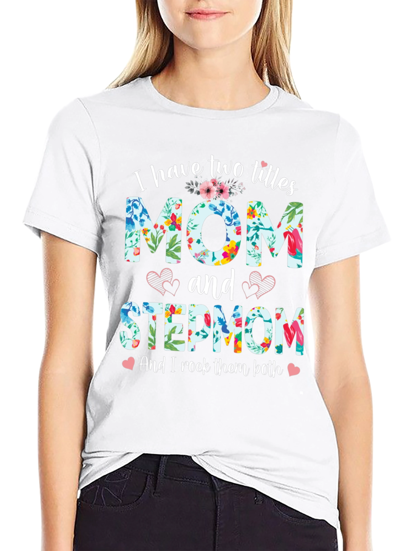 Mom and Stepmom Floral T-Shirt