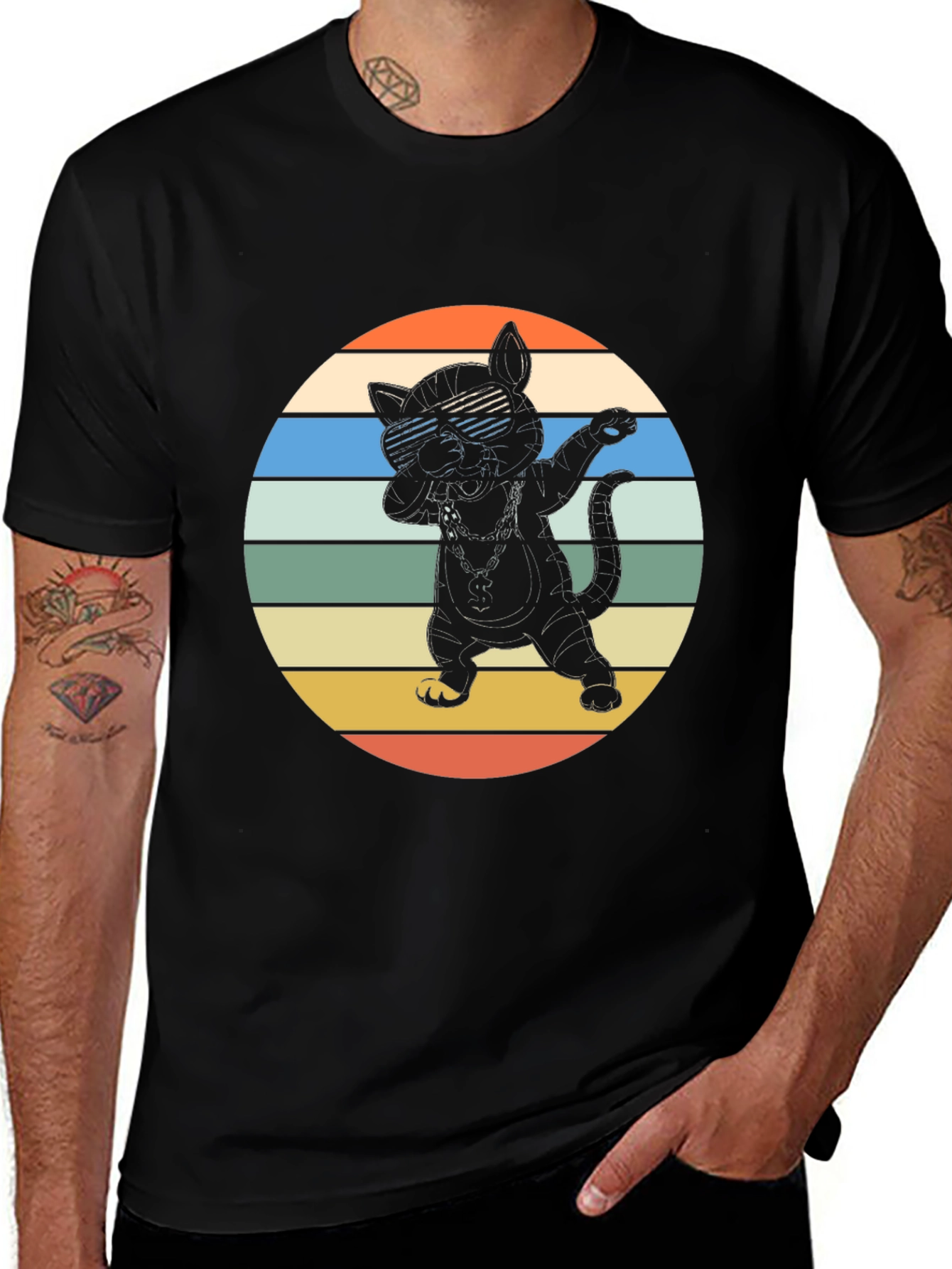 Cool Cat Dabbing Graphic Tee