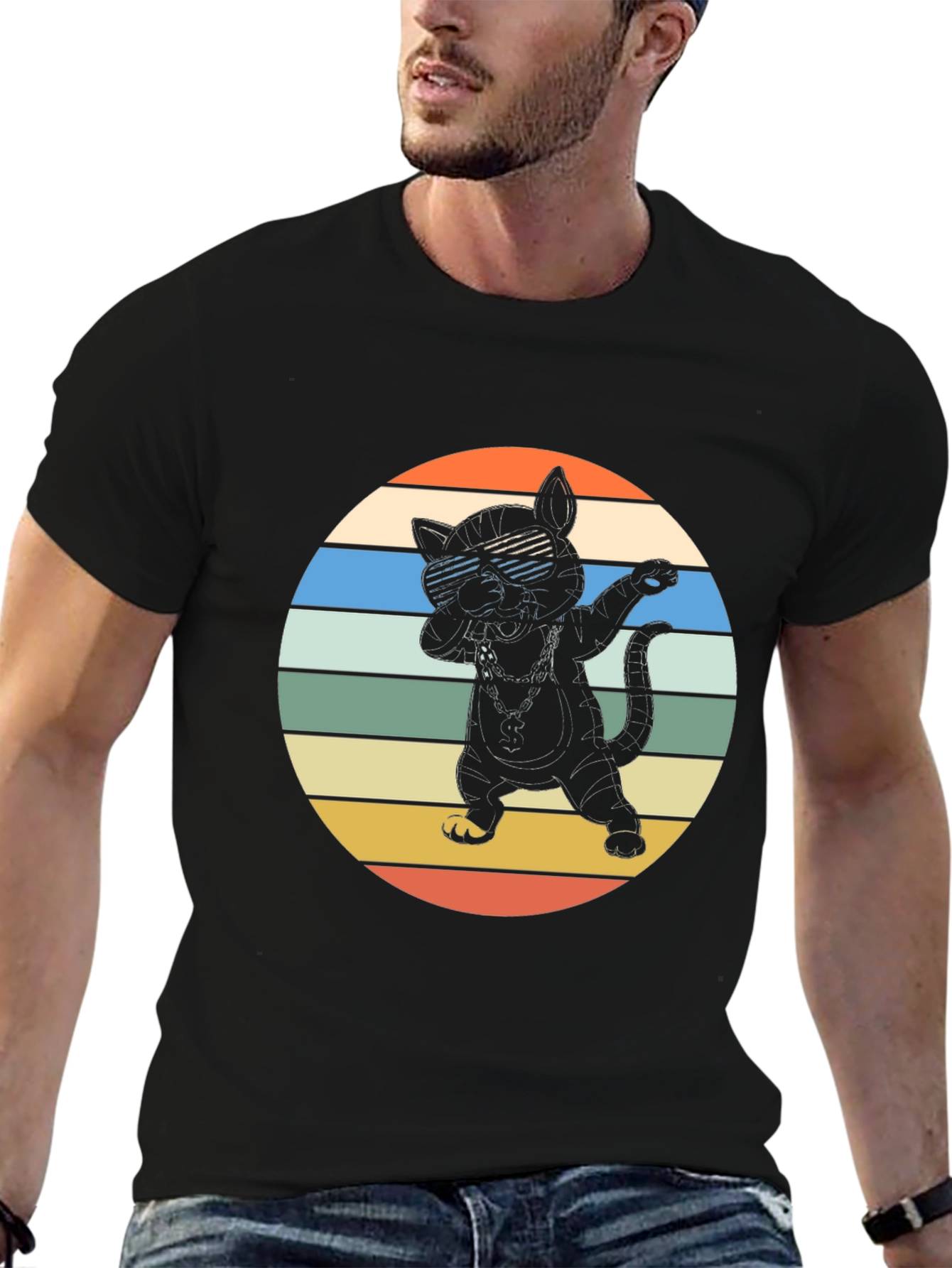 Cool Cat Dabbing Graphic Tee