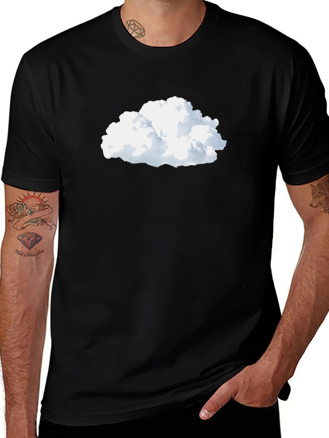 Cloud Graphic Black T-Shirt