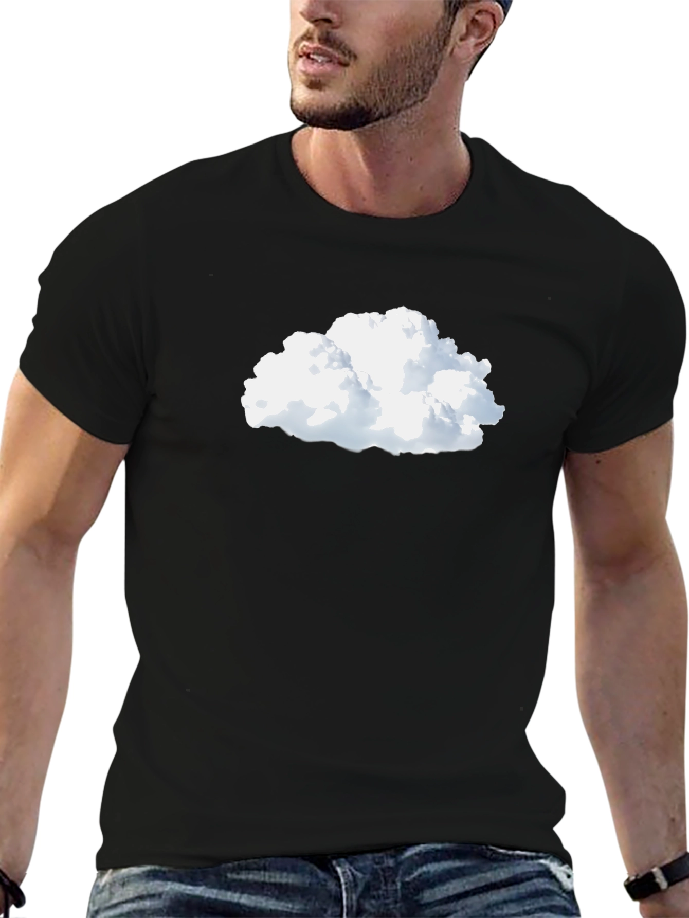 Cloud Graphic Black T-Shirt