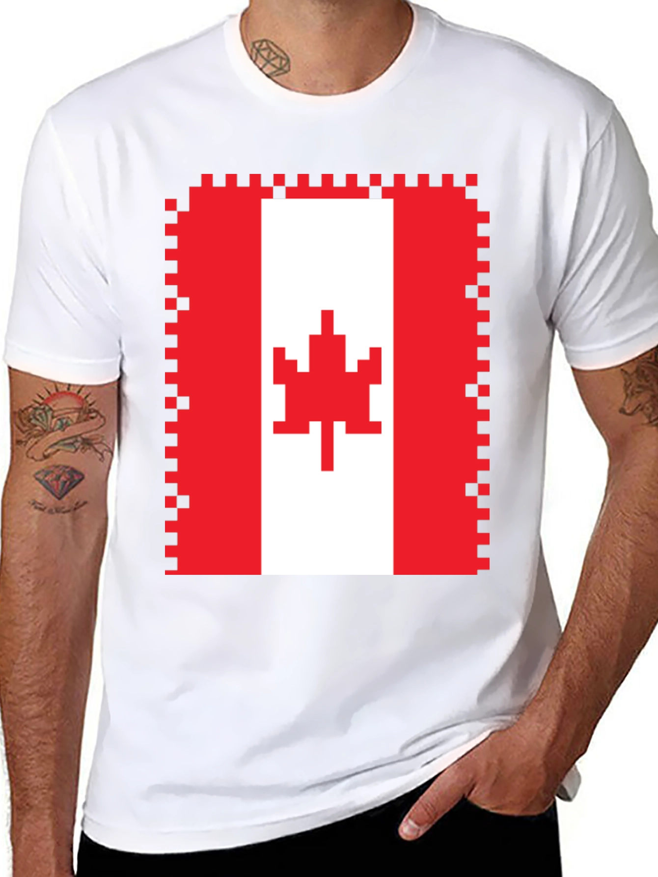 Pixelated Canadian Flag T-Shirt