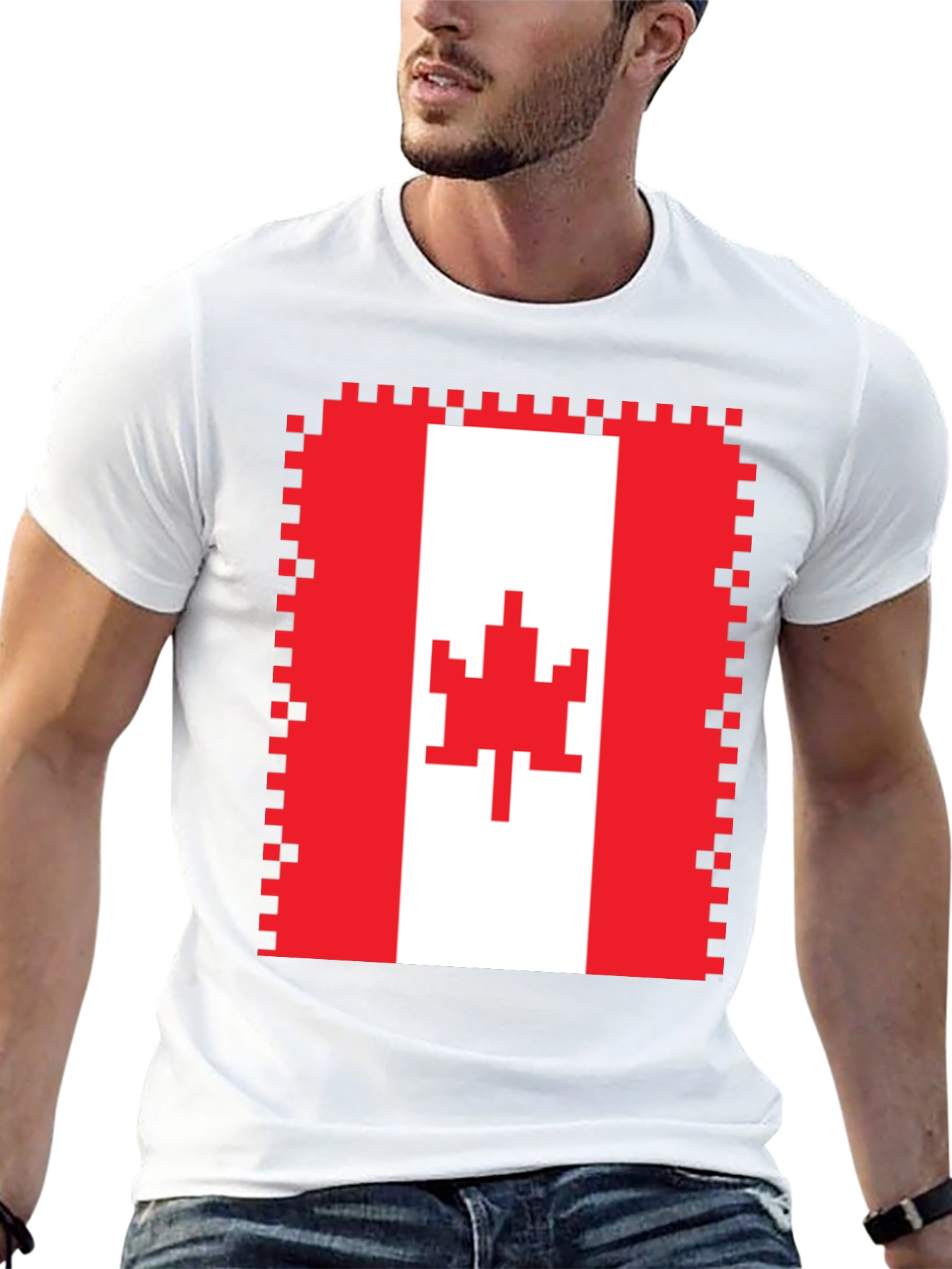 Pixelated Canadian Flag T-Shirt