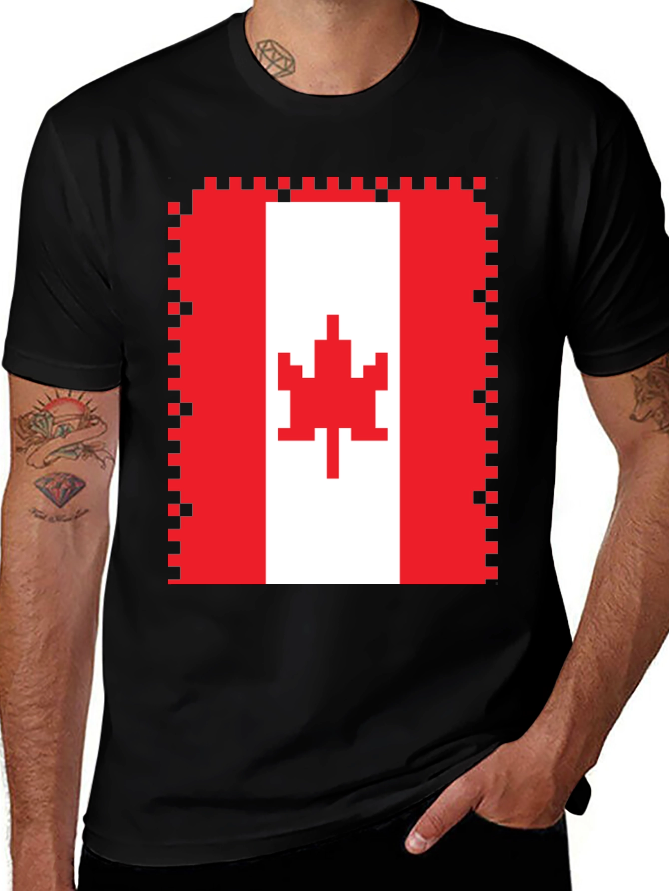 Pixelated Canadian Flag T-Shirt