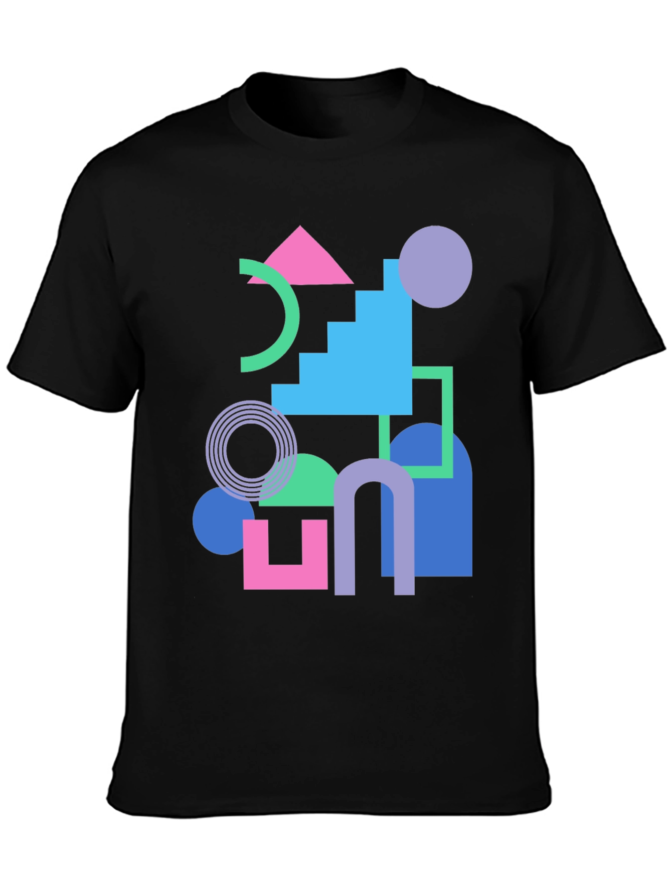 Geometric T-Shirt - Retro Style