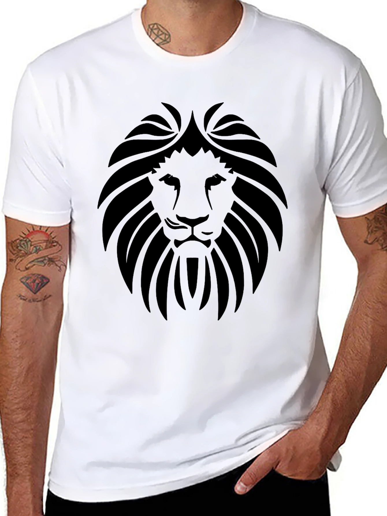Black Lion Graphic Tee - Modern Mens Style