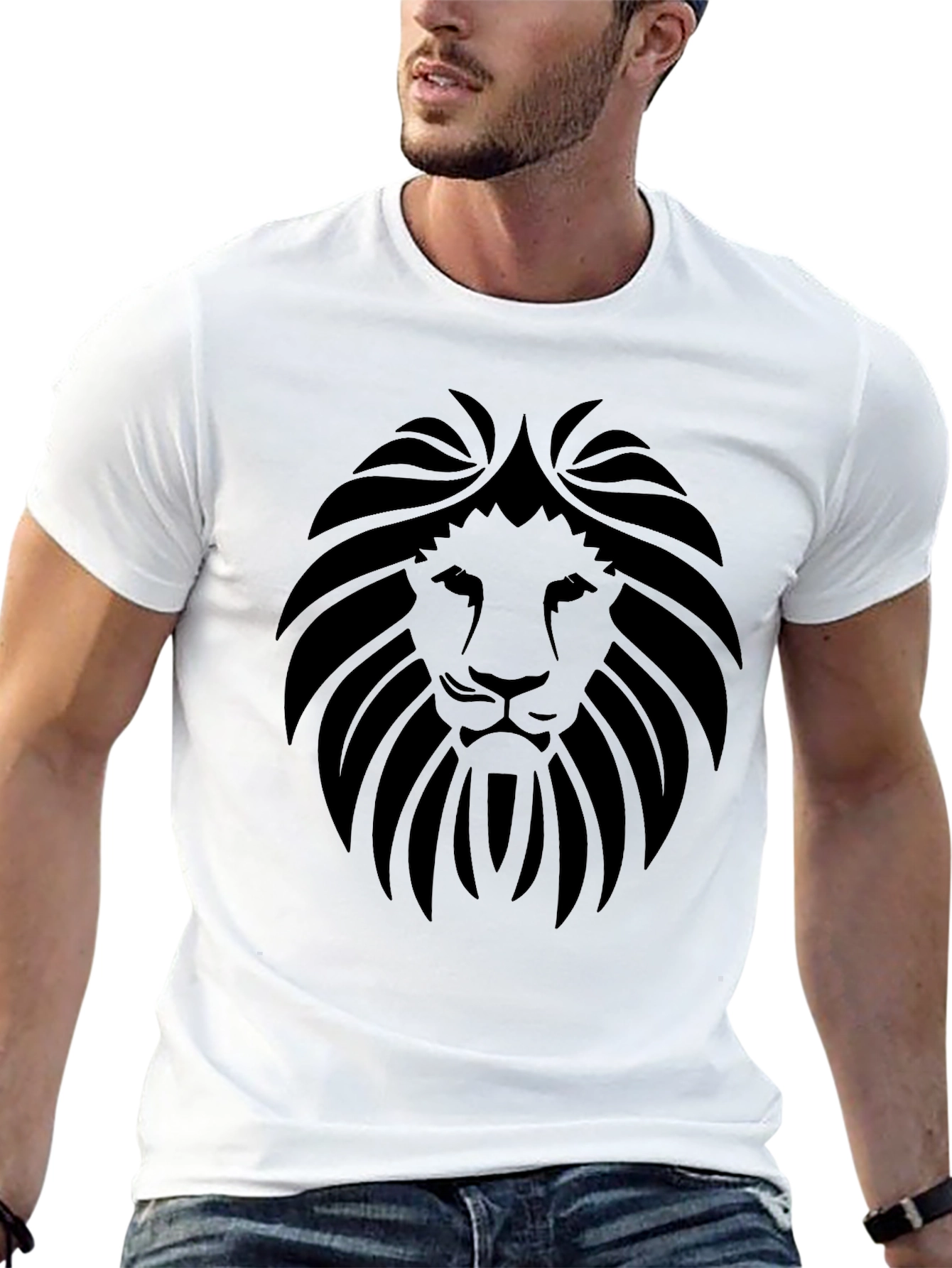 Black Lion Graphic Tee - Modern Mens Style